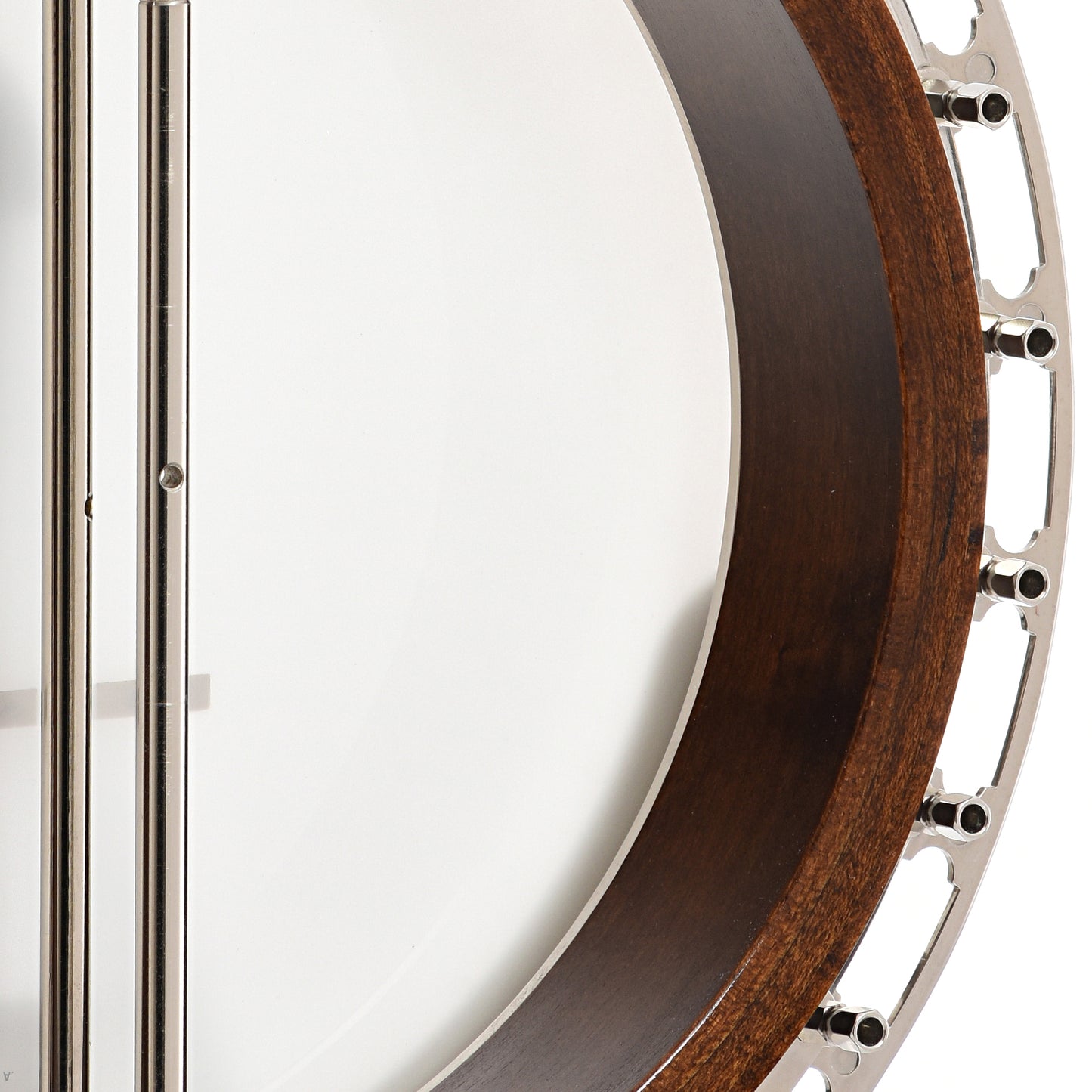 Inside rim of Prucha Walnut Parts banjo (c.2016)