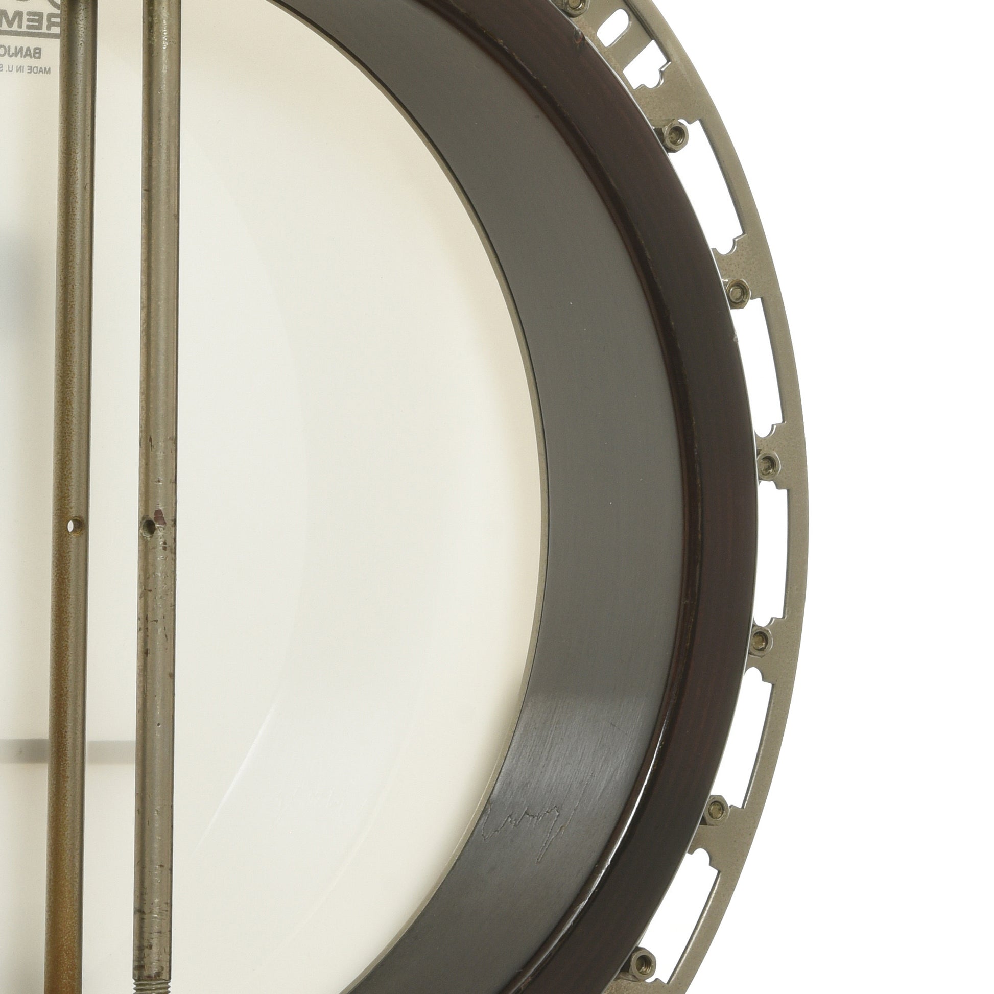 Inside rim of Gibson RB-250 Resonator Banjo 