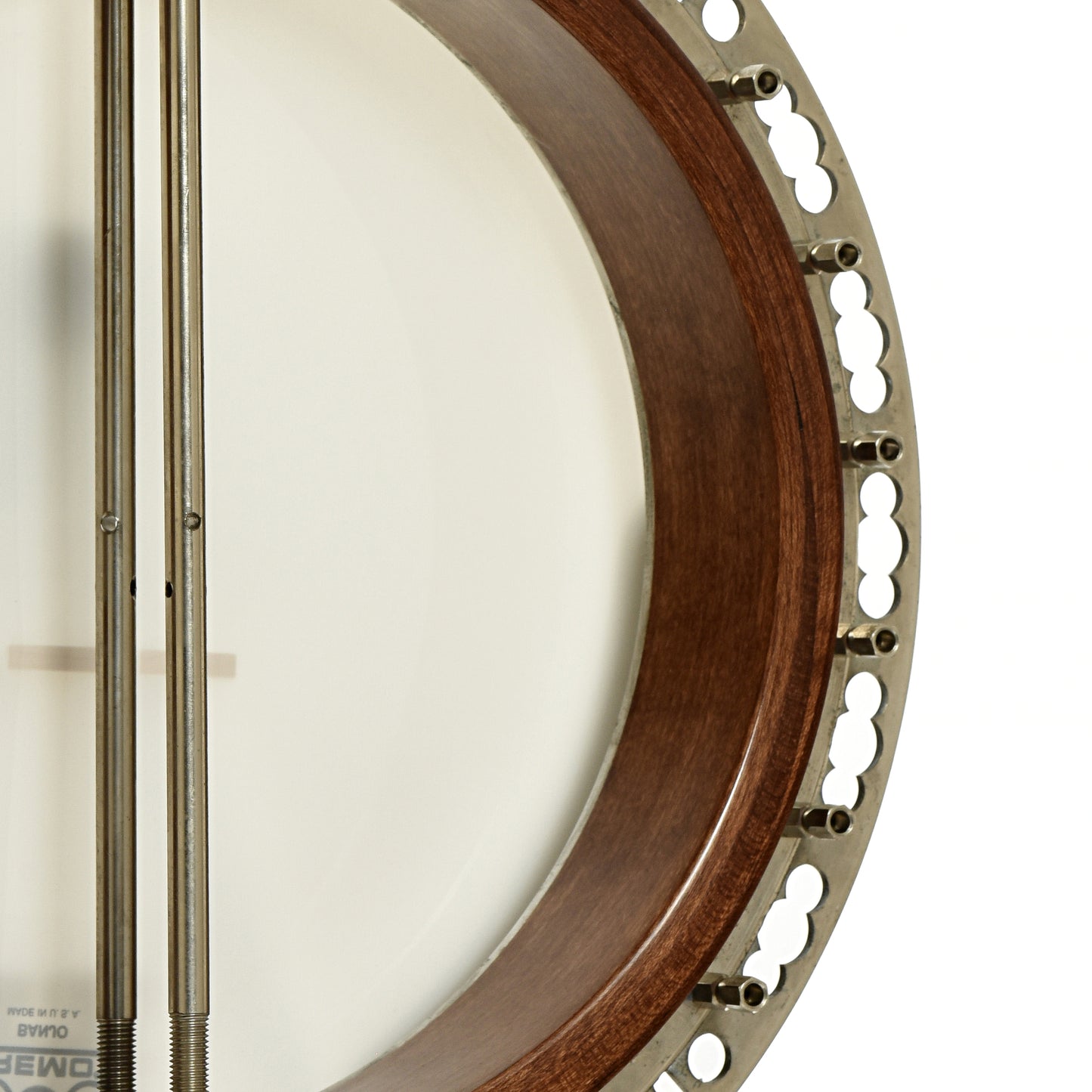 Inside rims of Deering Sierra Resonator Banjo