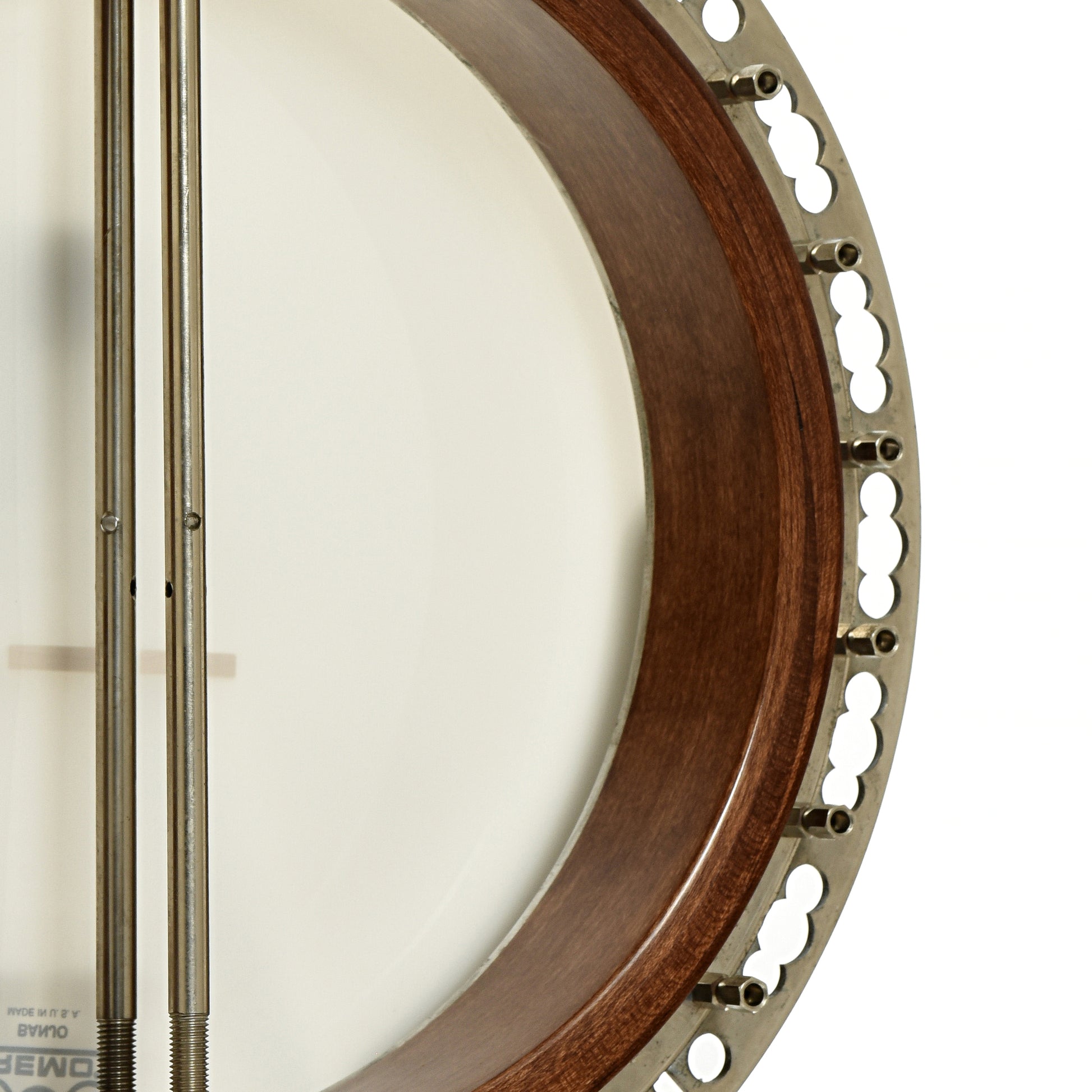 Inside rims of Deering Sierra Resonator Banjo