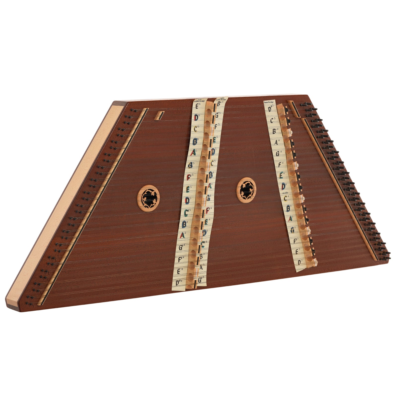 Front and side of Dusty String D-35 Hammered Dulcimer 