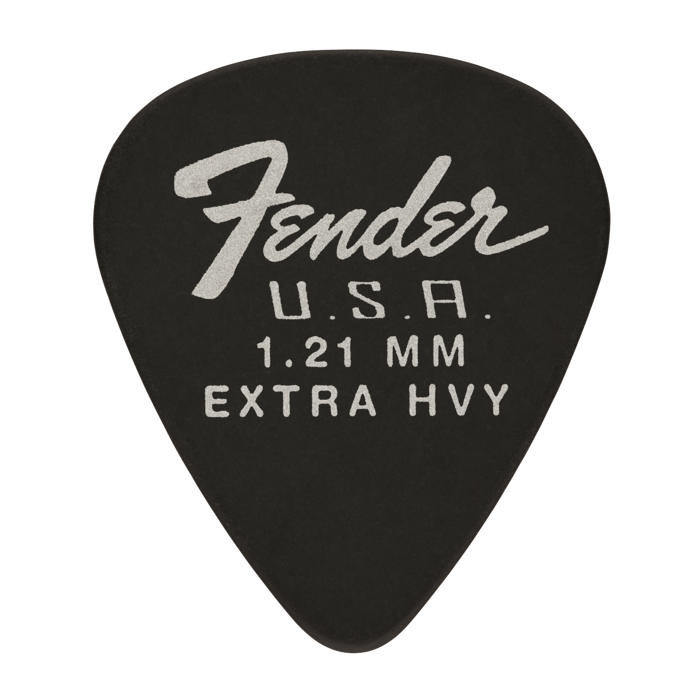 Fender Dura-Tone Delrin Picks, 351 Shape, Extra Heavy, 12-Pack, Black, Front