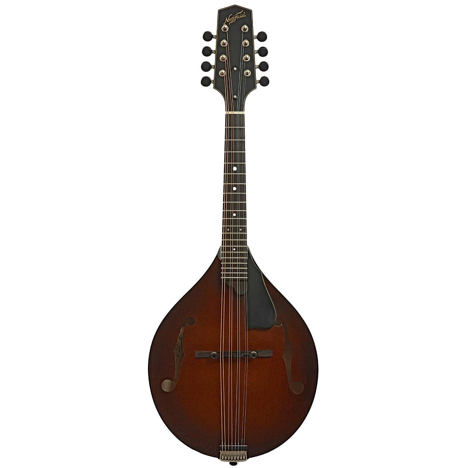 Full front of Northfield Workshop NFM-A5 Model M Mandolin, Dark Leatherburst