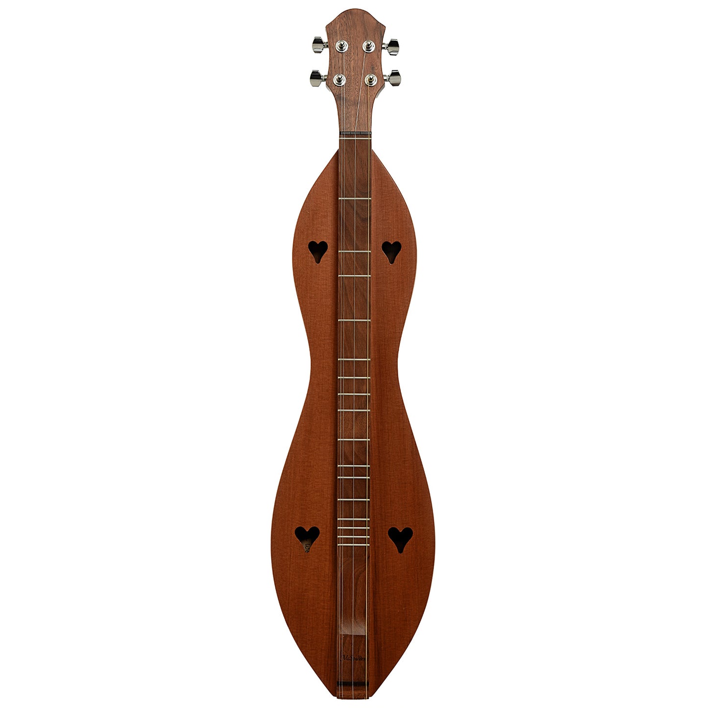 Full front of McSpadden 4FGWR Ginger Appalachian Dulcimer 