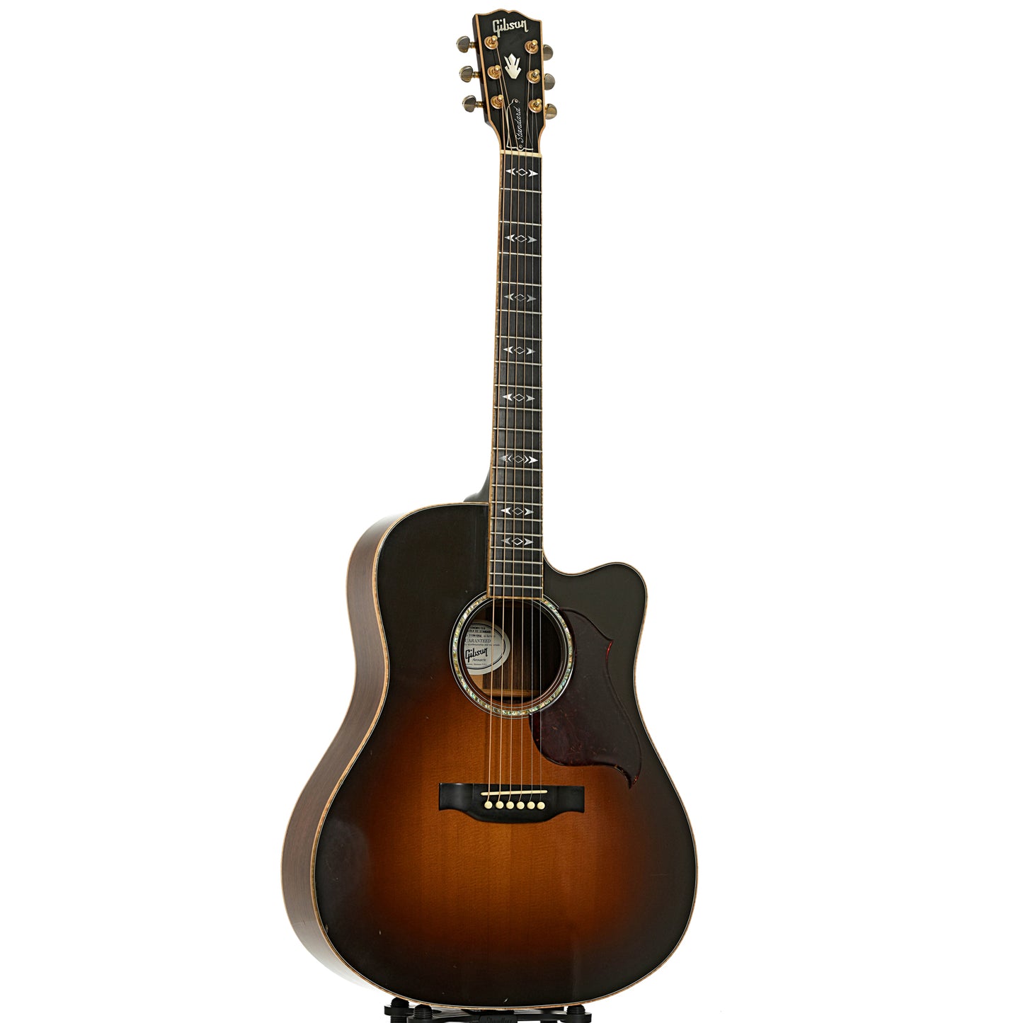 Full front and side of Gibson Songwriter Deluxe EC Standard Acoustic Guitar