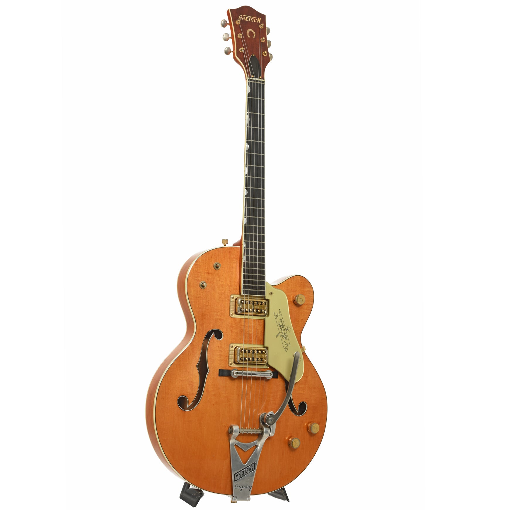 Full front and side of Gretsch 6120 Chet Atkins Hollowbody Elctric Guitar 