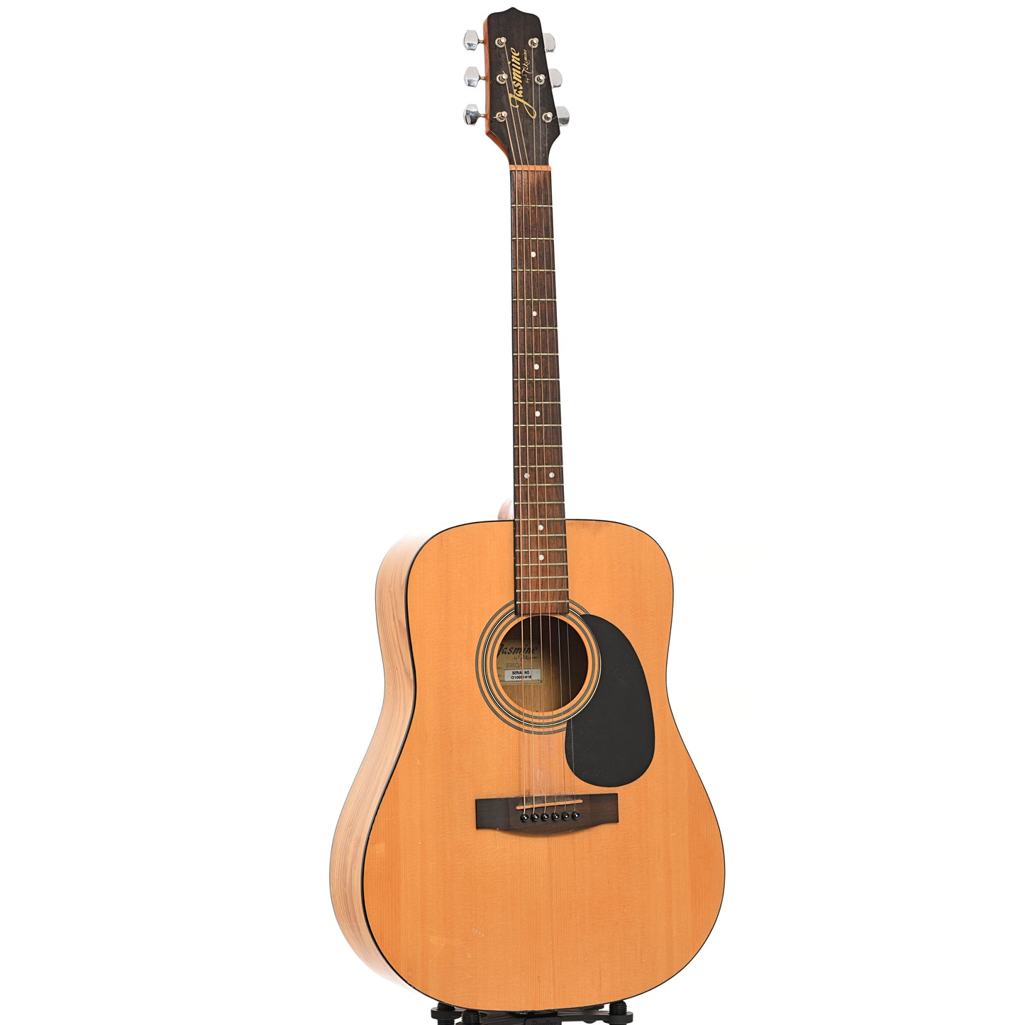 Full front and side of Jasmine S35QA Acoustic Guitar