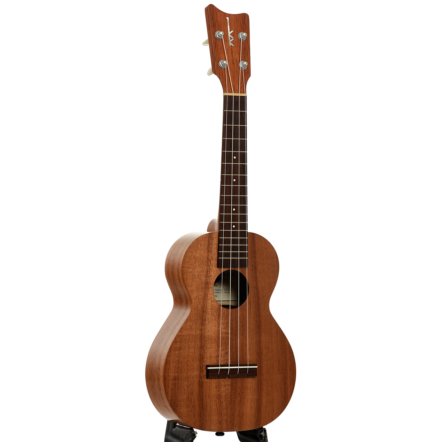 Full front and side of Kamaka HF-2 Concert Ukulele