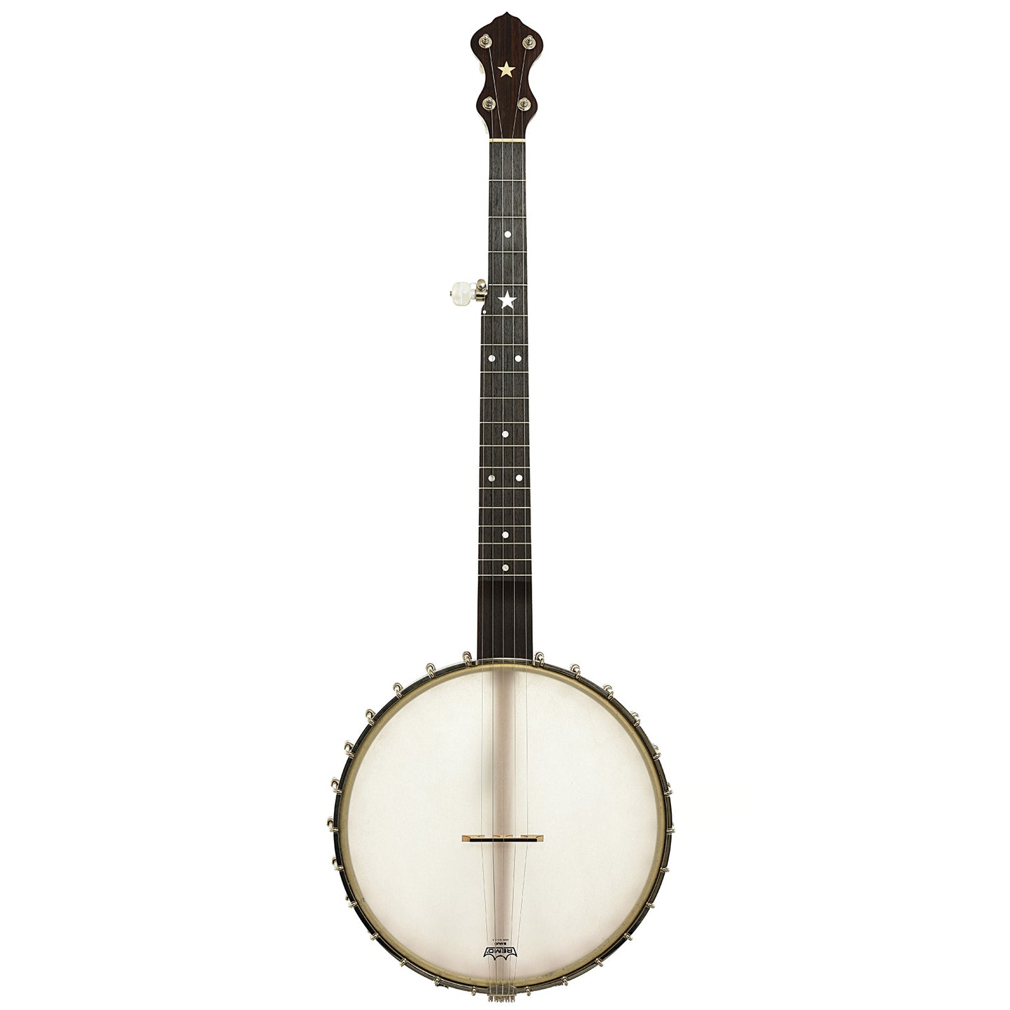 Full front of Mike Ramsey Chanterelle Cherry Special 12" Open Back Banjo 