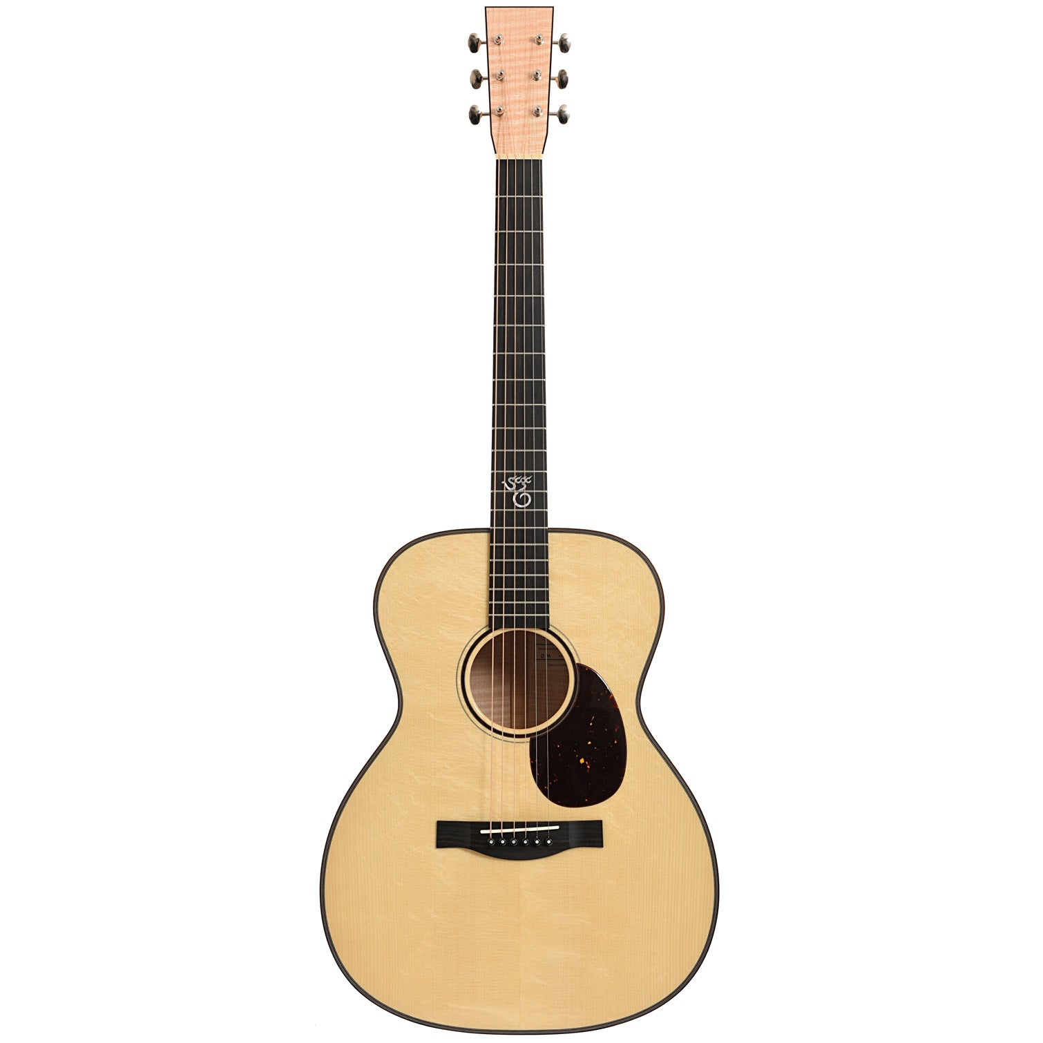 Full front of Santa Cruz OM Maple Custom Acoustic Guitar