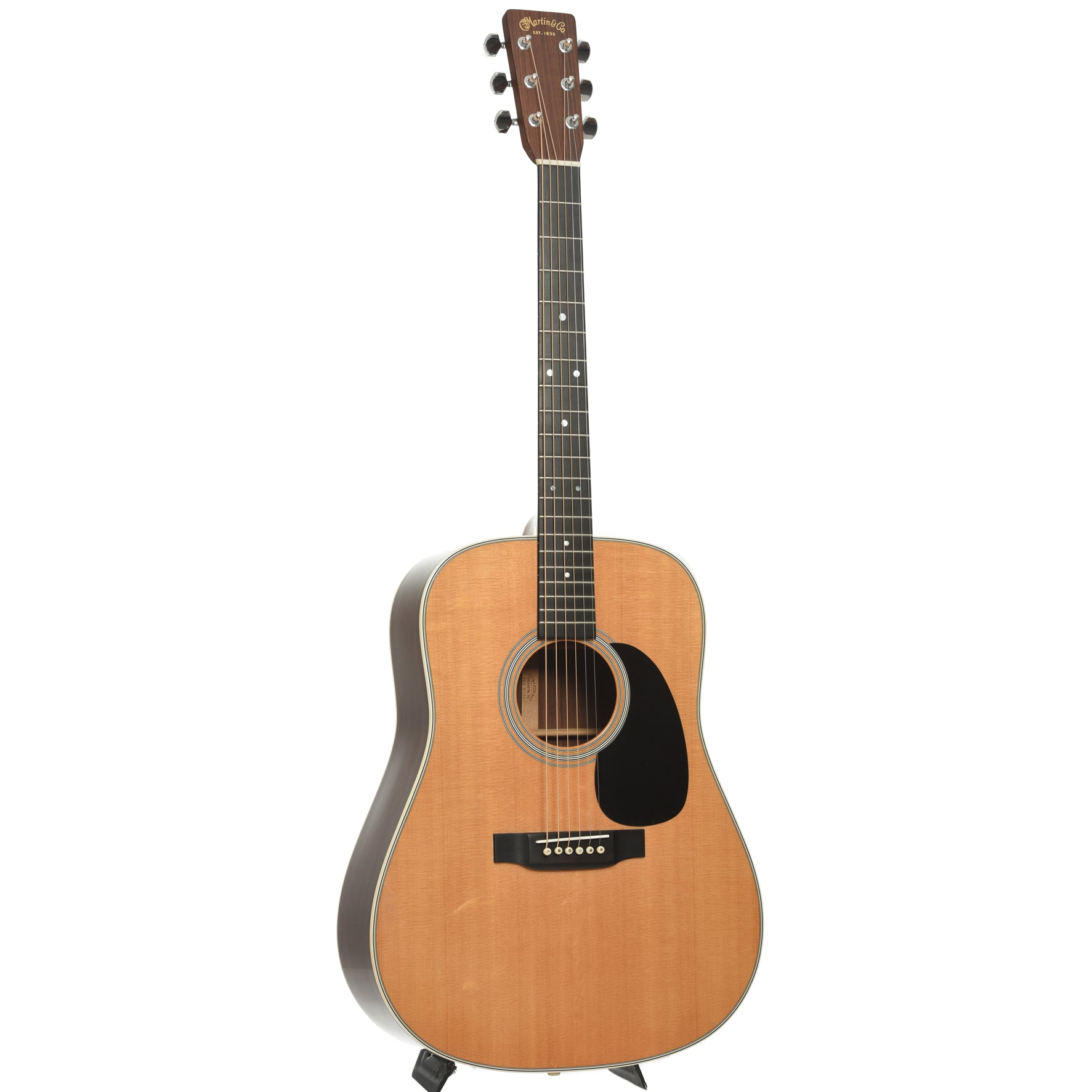 Full front and side of Martin D-28 Acoustic Guitar 