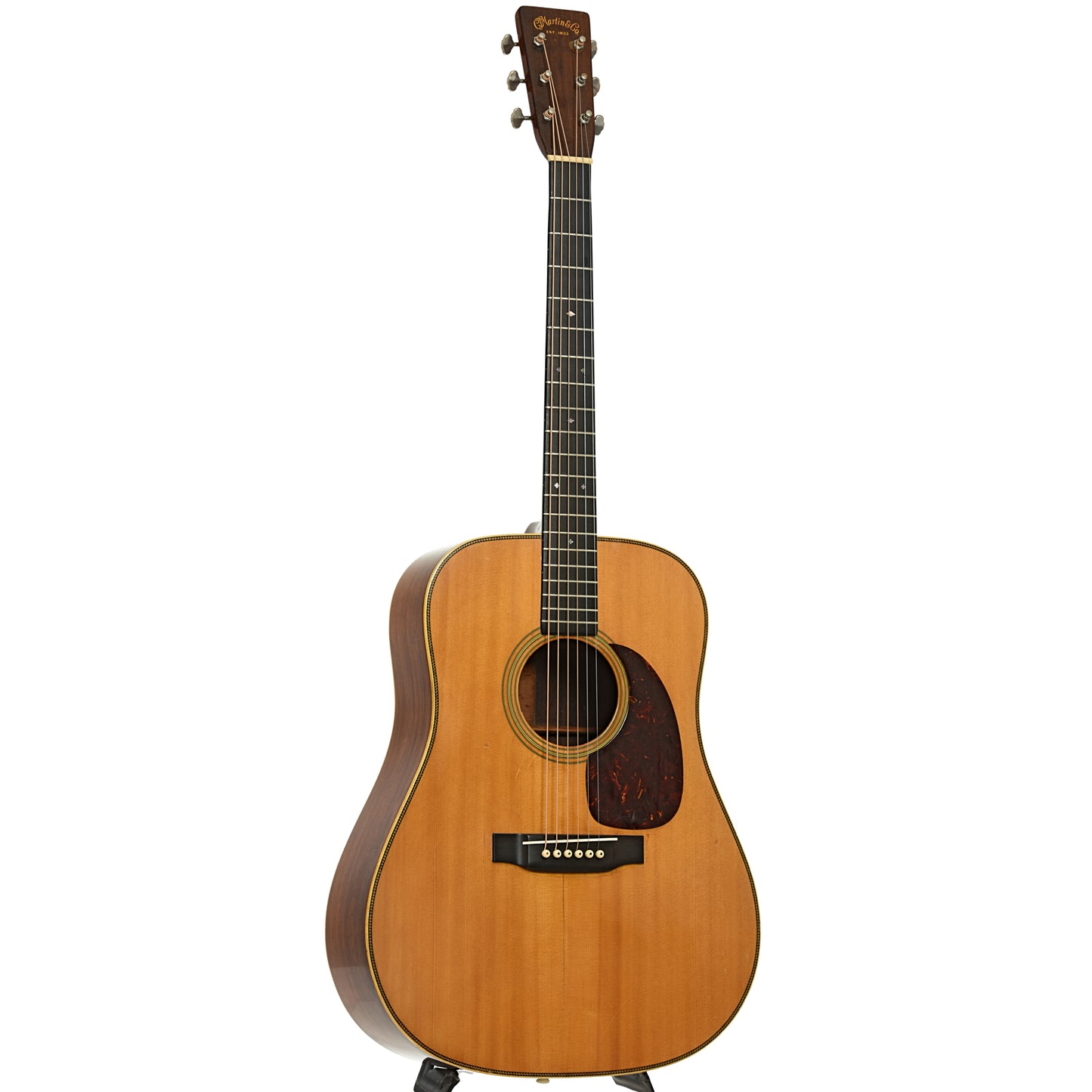 Full front and side of Martin D-28 Acoustic