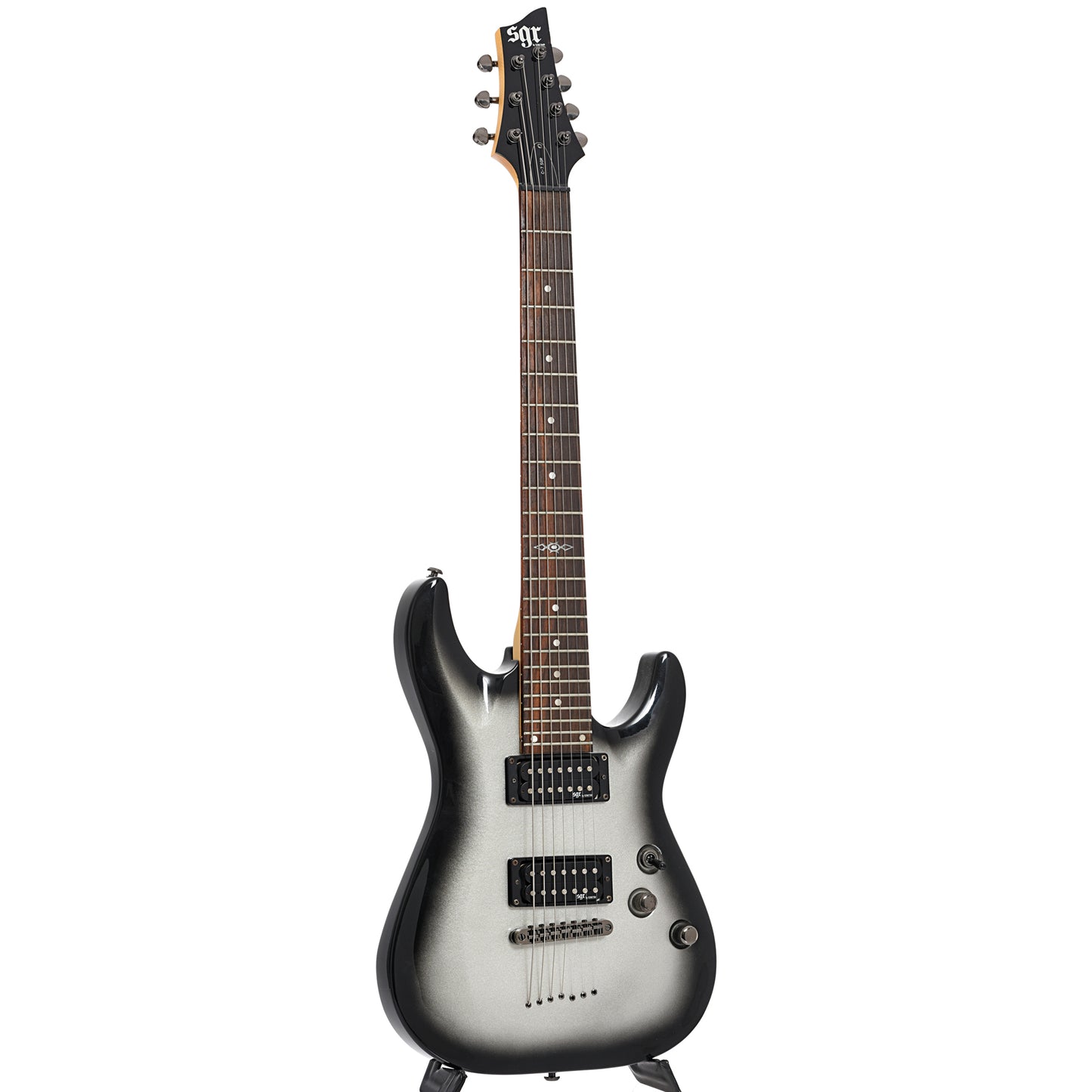 Full front and side of SGR by Schecter C-7 SGR 7-String Electric Guitar