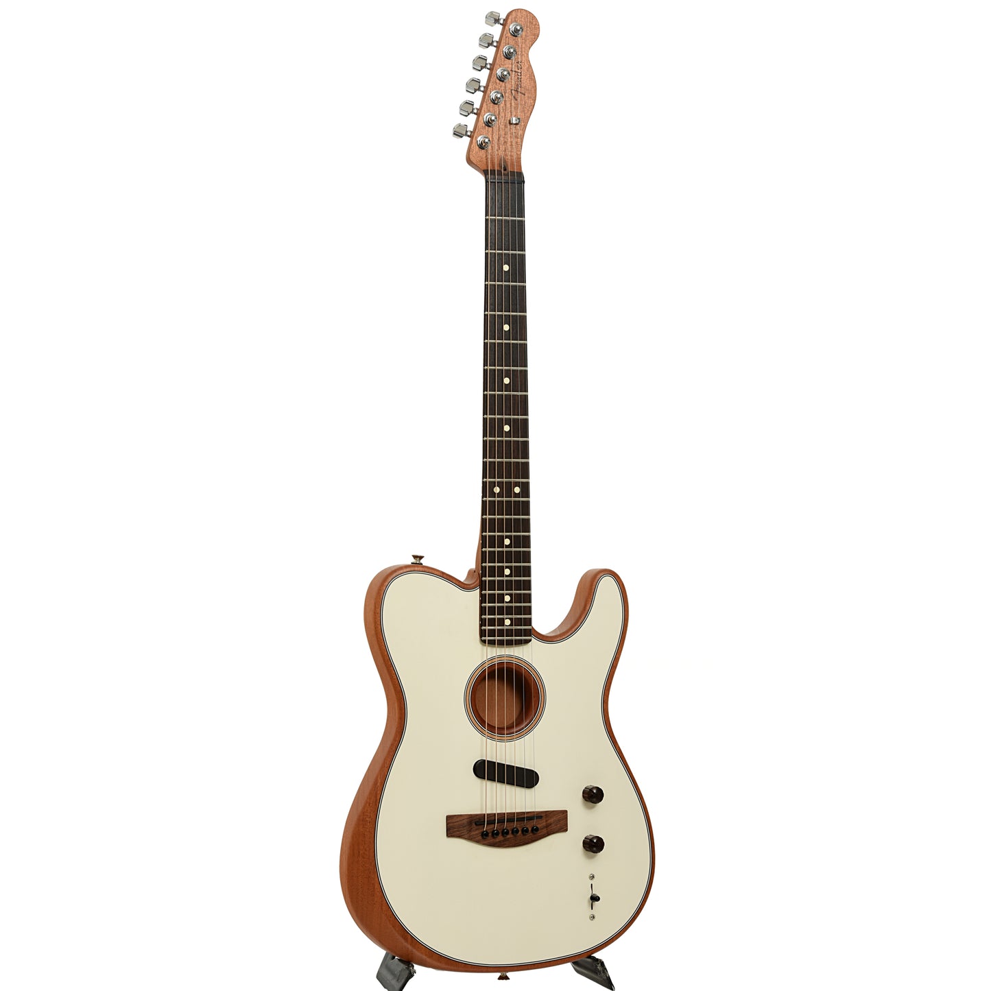 Full front and side of Fender Acoustasonic Player Telecaster Acoustic Guitar