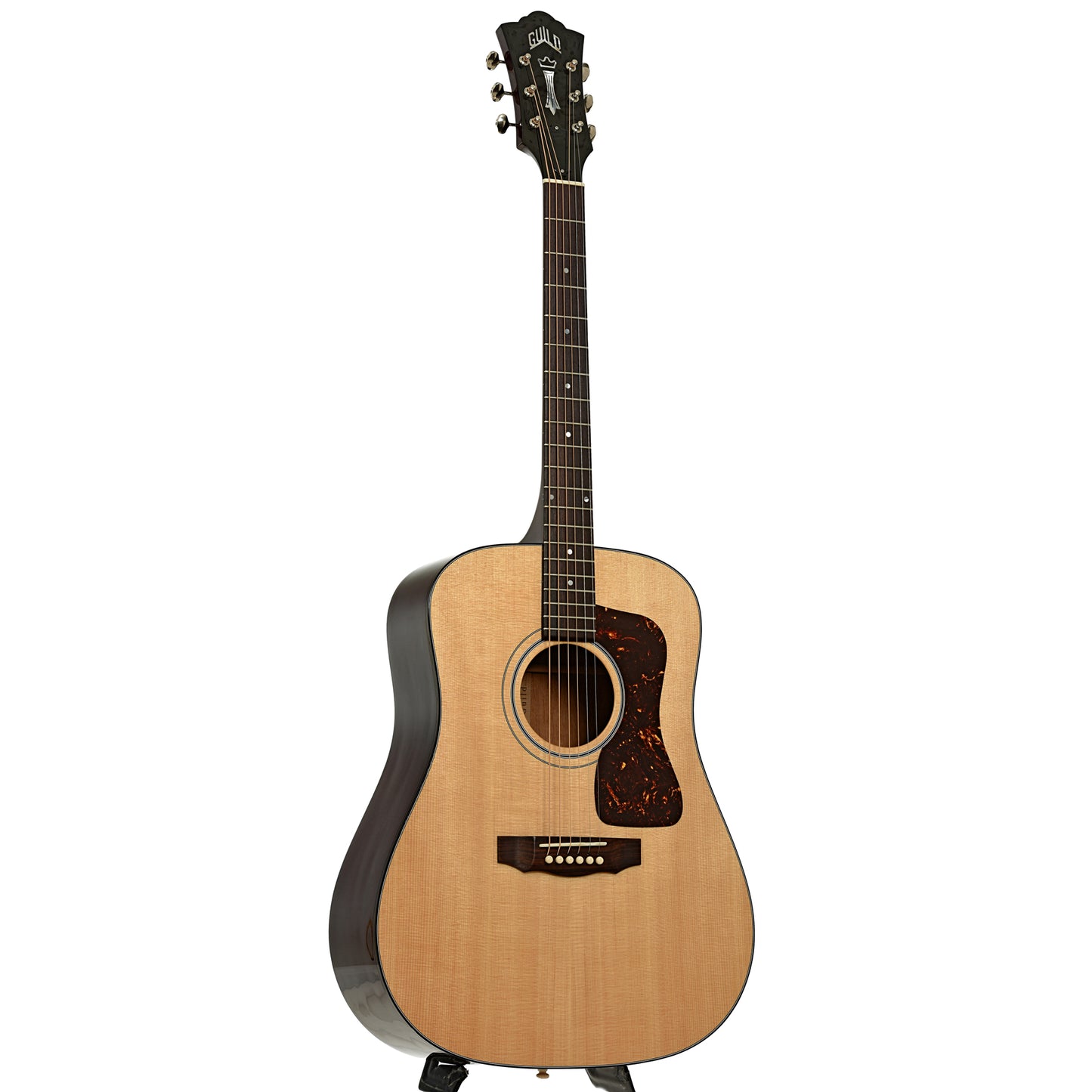 Full front and side of Guild USA D-40 Traditional Acoustic Guitar 