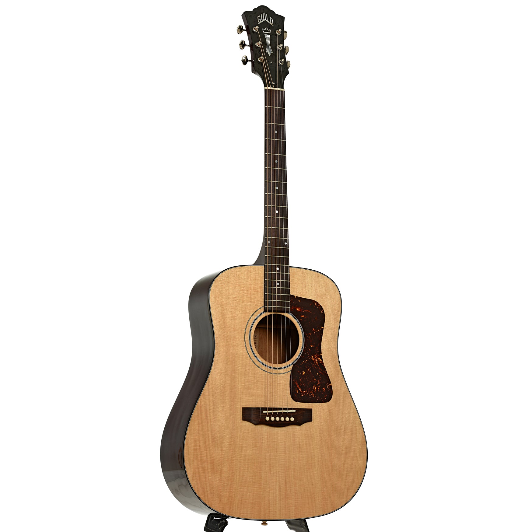 Full front and side of Guild USA D-40 Traditional Acoustic Guitar 