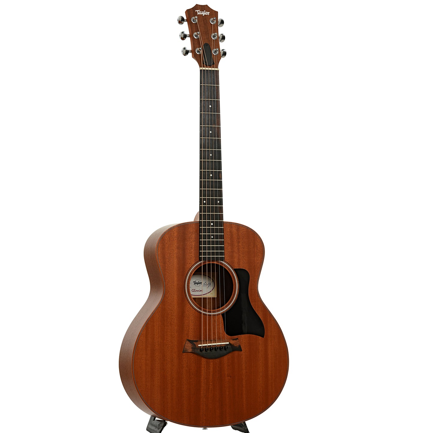 Full front and side of Taylor GS Mini Mahogany Acoustic Guitar 