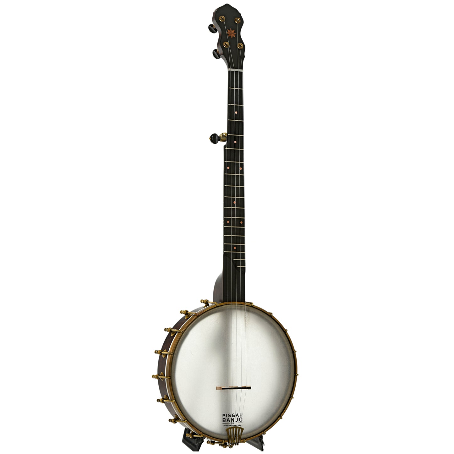 Full front and side of Pisgah Wonder Maple 11" Open Back Banjo