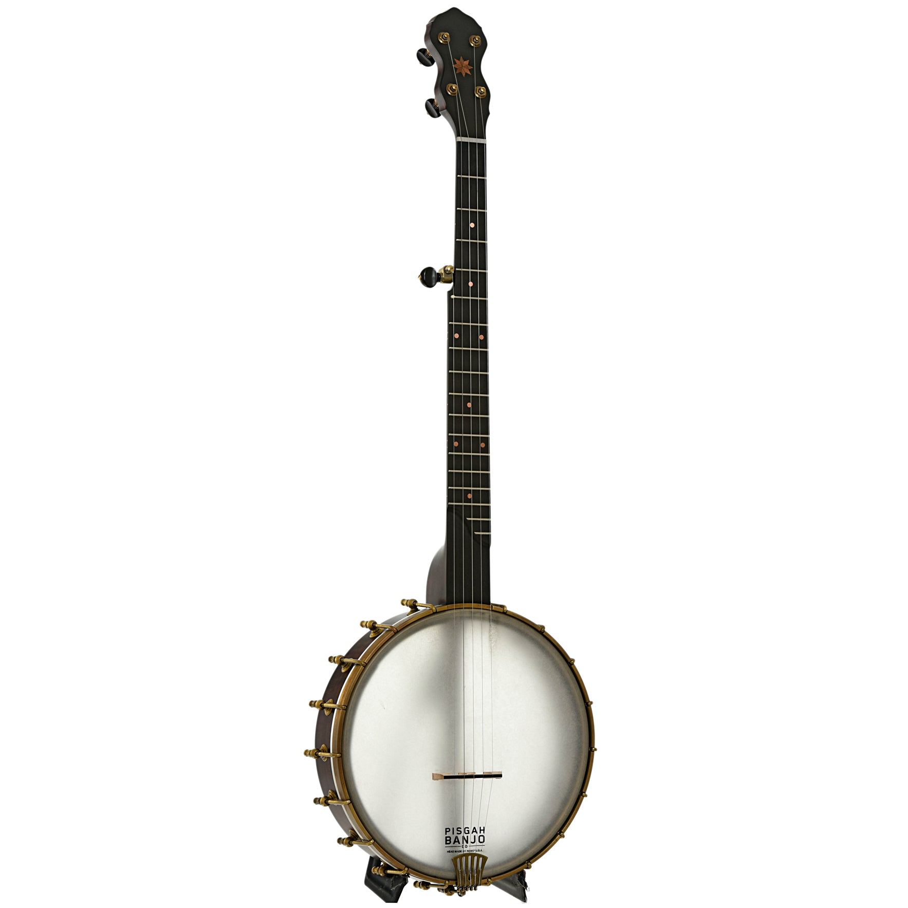 Full front and side of Pisgah Wonder Maple 11" Open Back Banjo