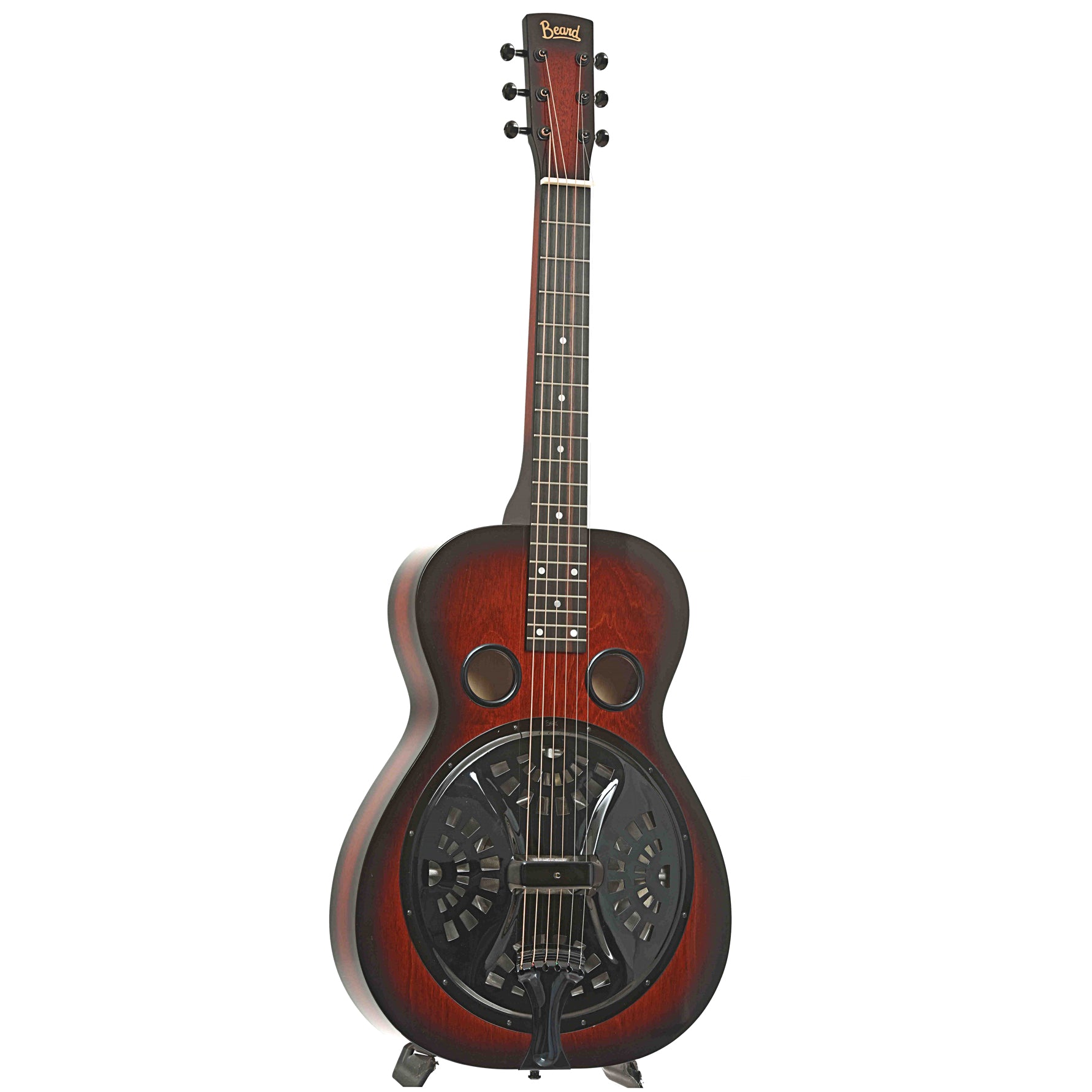 Full front and side of Beard Vintage R Squareneck Resonator 