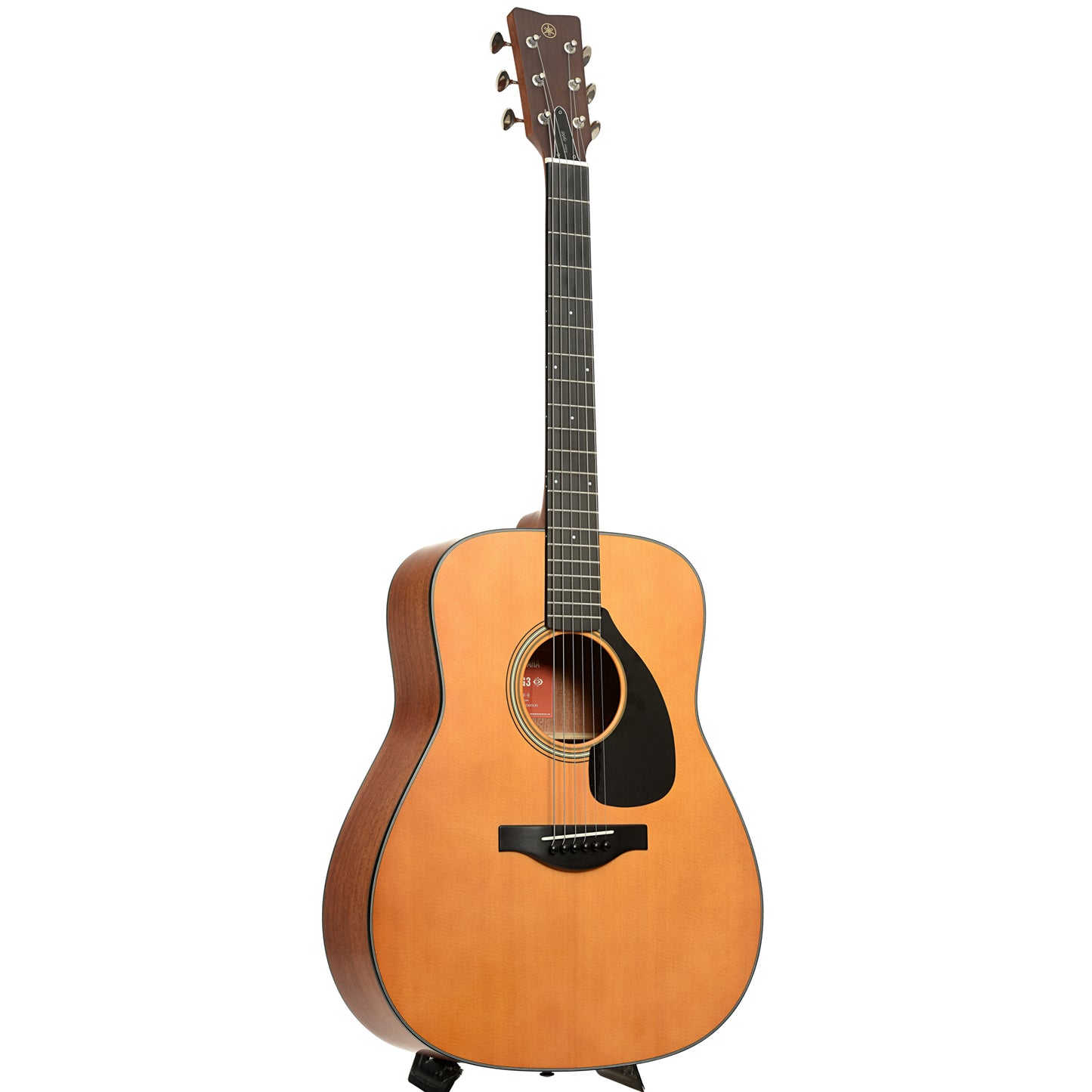 Full front and side of Yamaha FG-3 Red Label D-size Acoustic Guitar 