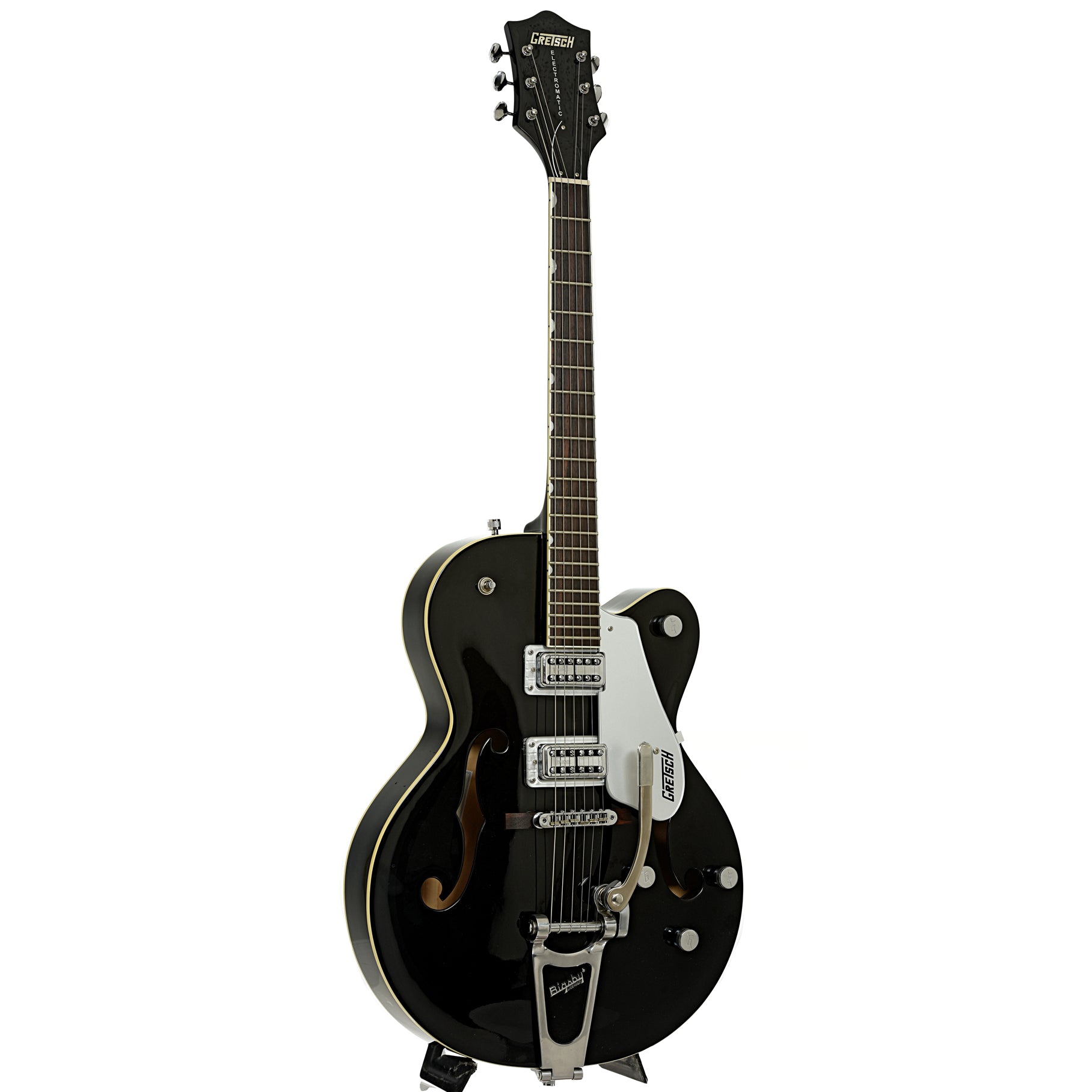 Full front and side of Gretsch G5120 Electromatic Hollowbody Electric Guitar