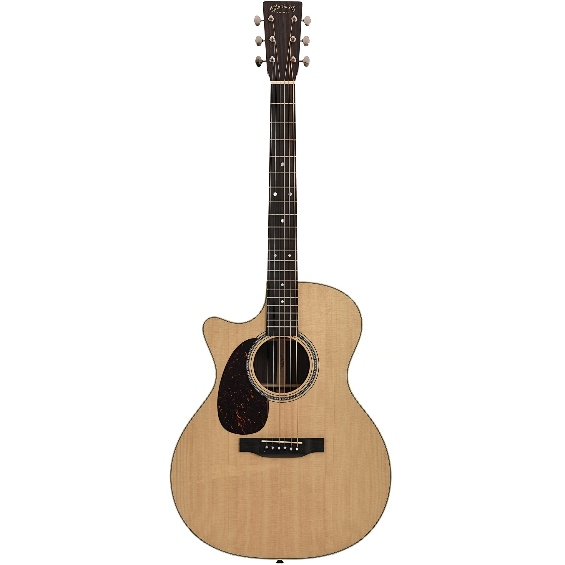 Full front of Martin GPC-16E Rosewood Lefthanded Cutaway