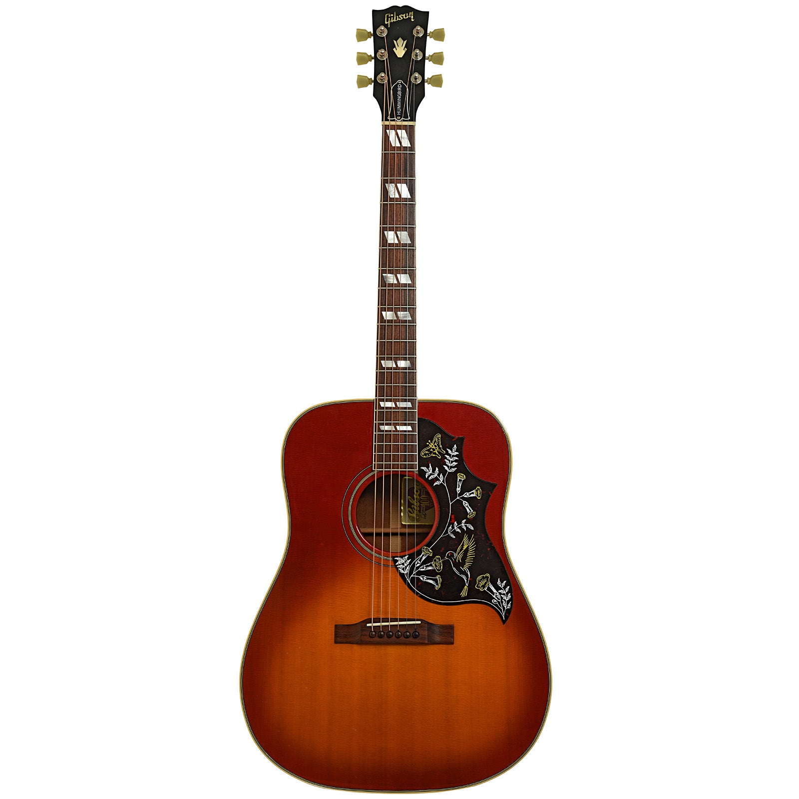 Full front of Gibson Hummingbird Acoustic Guitar