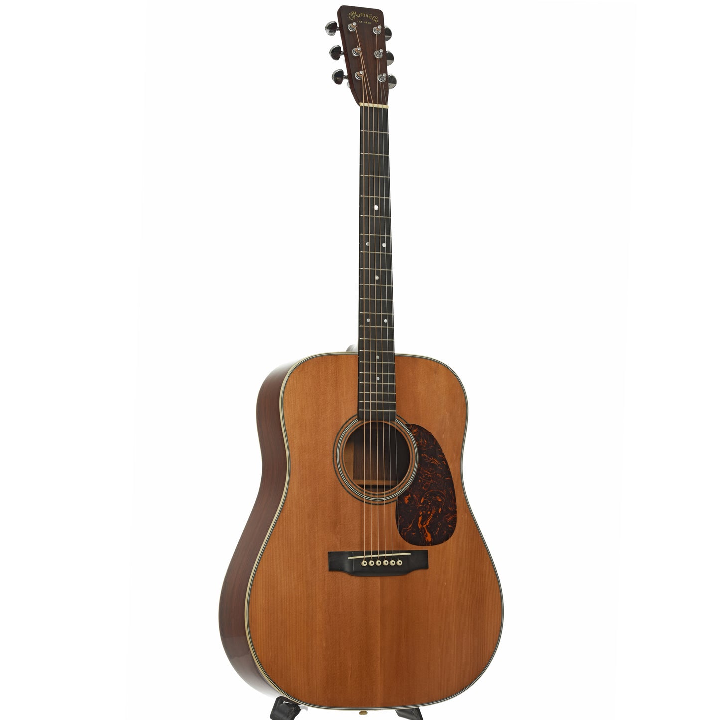Full front and side of Martin D-28 Acoustic Guitar