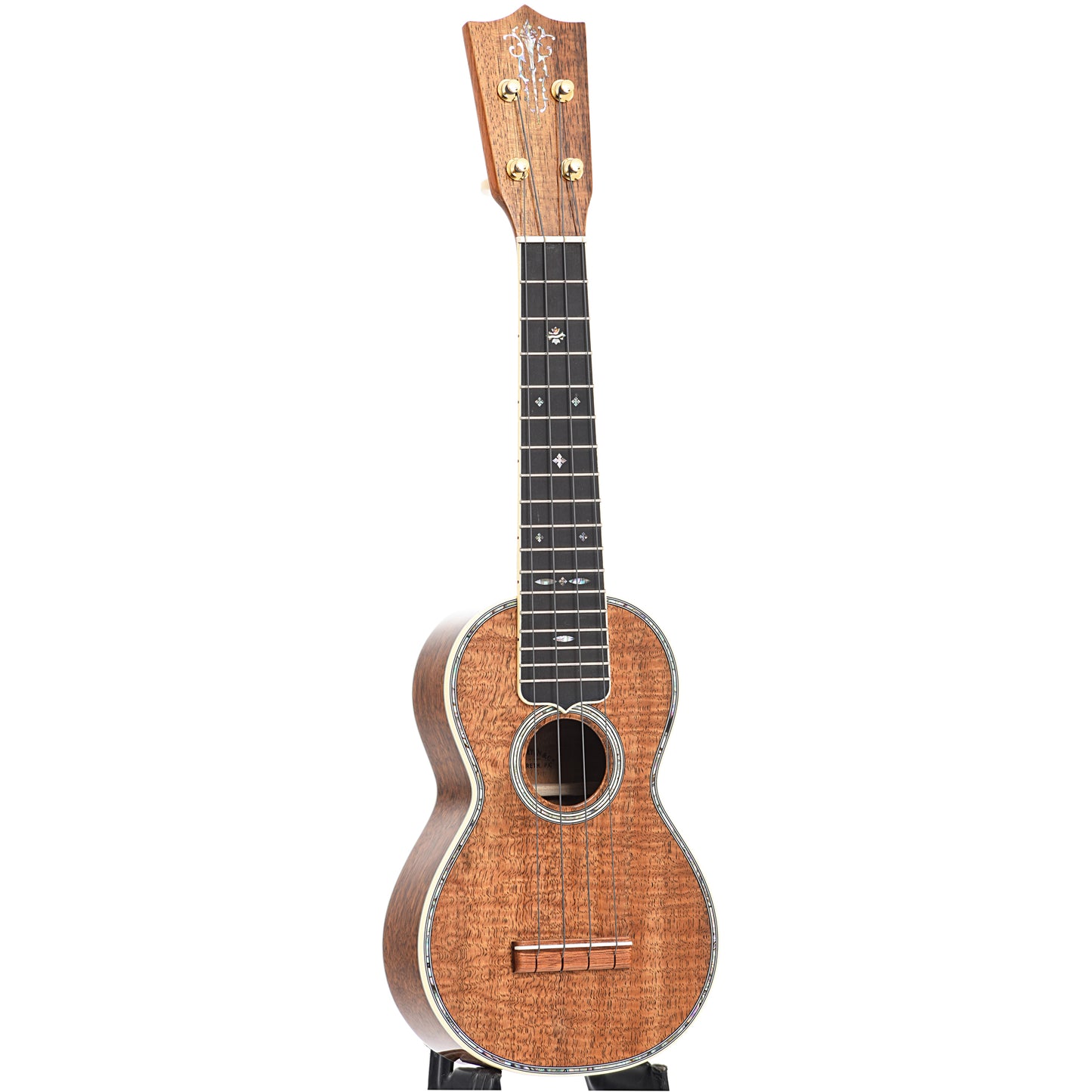 Full front and side of Martin 5K Uke, Soprano Koa Ukulele 