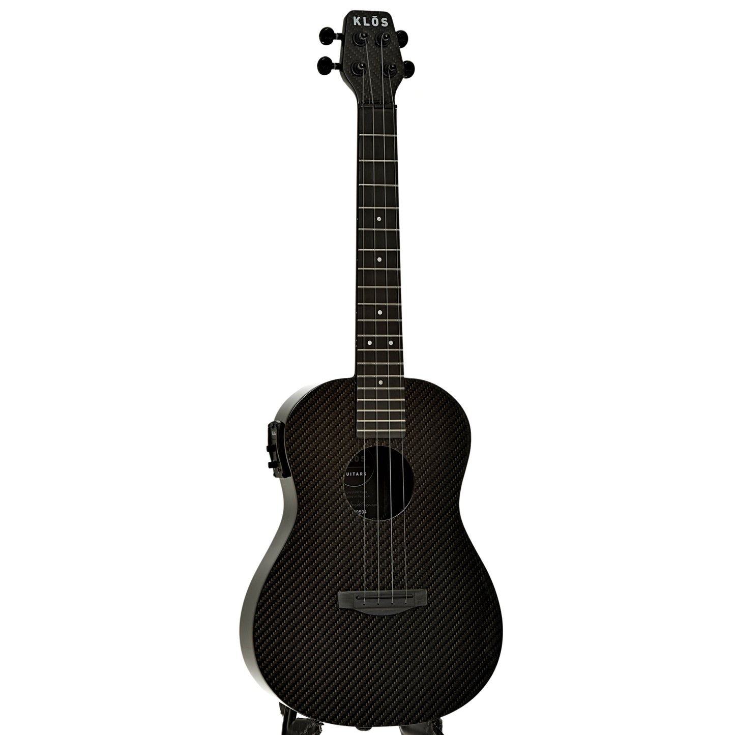 Full front and side of Klos Full Carbon Tenor Ukulele