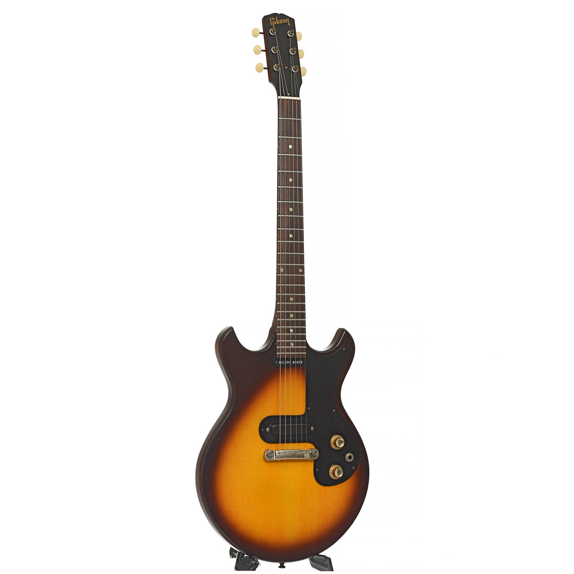 Full front and side of Gibson Melody Maker Electric Guitar