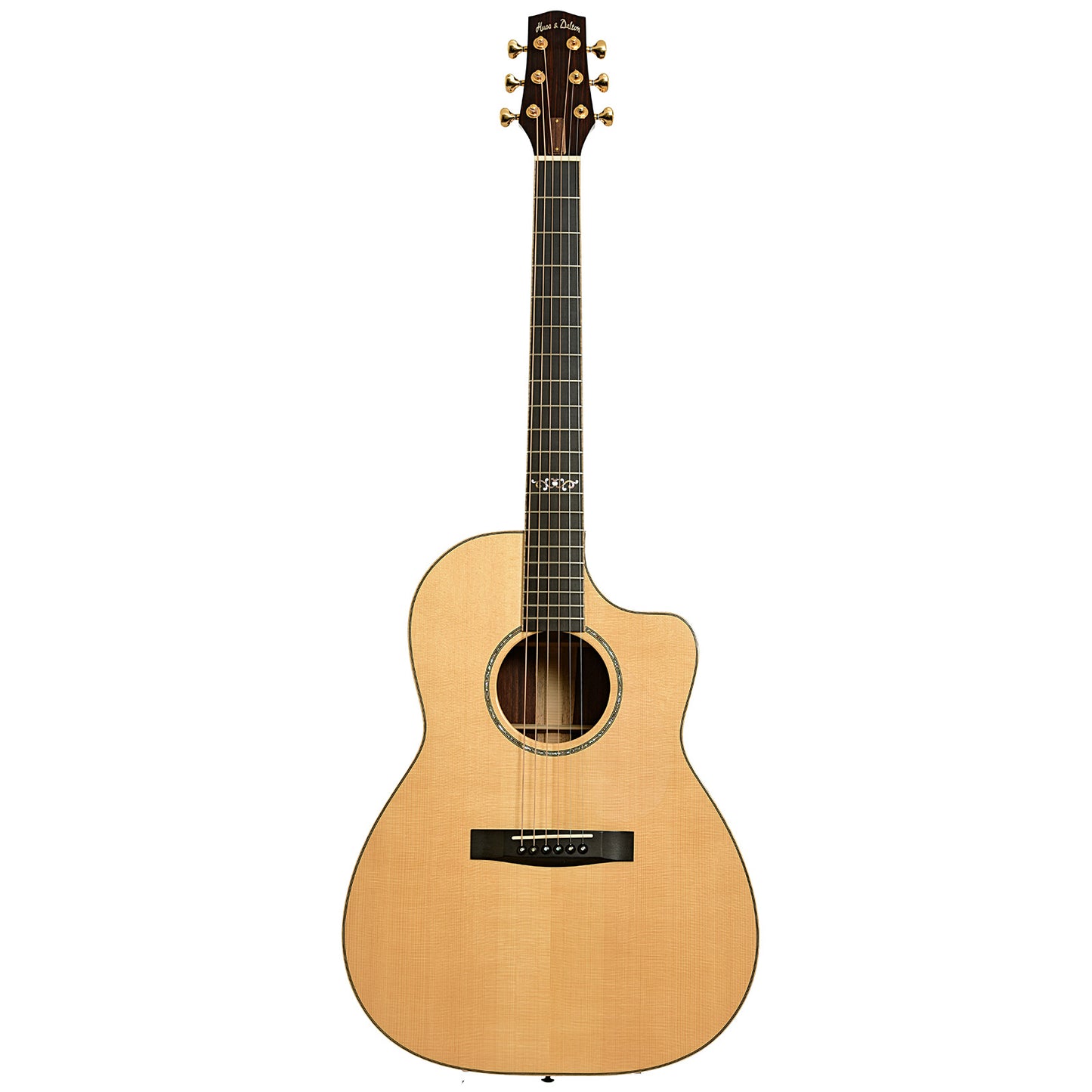 Full front of Huss and Dalton CM Custom Acoustic Guitar