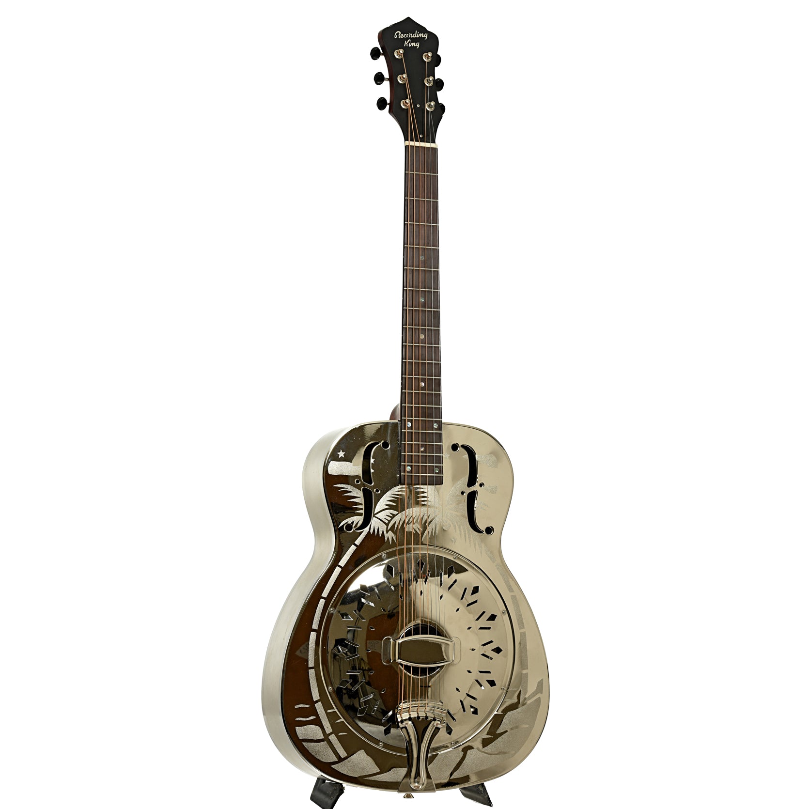 Full front and side of Recording King RM-997-H Resonator Guitar