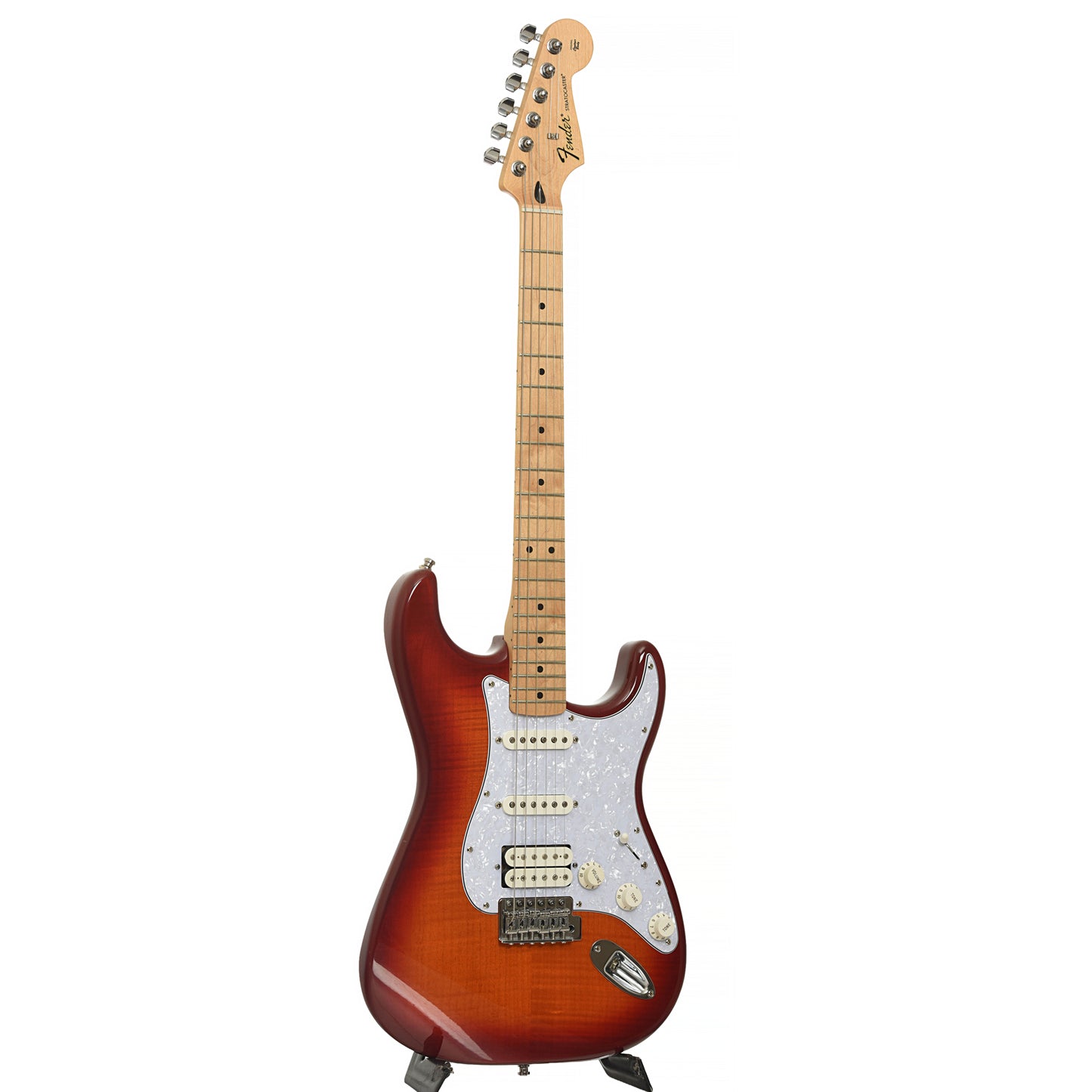 Full front of Fender Standard Stratocaster HSS Plus Top Electric Guitar