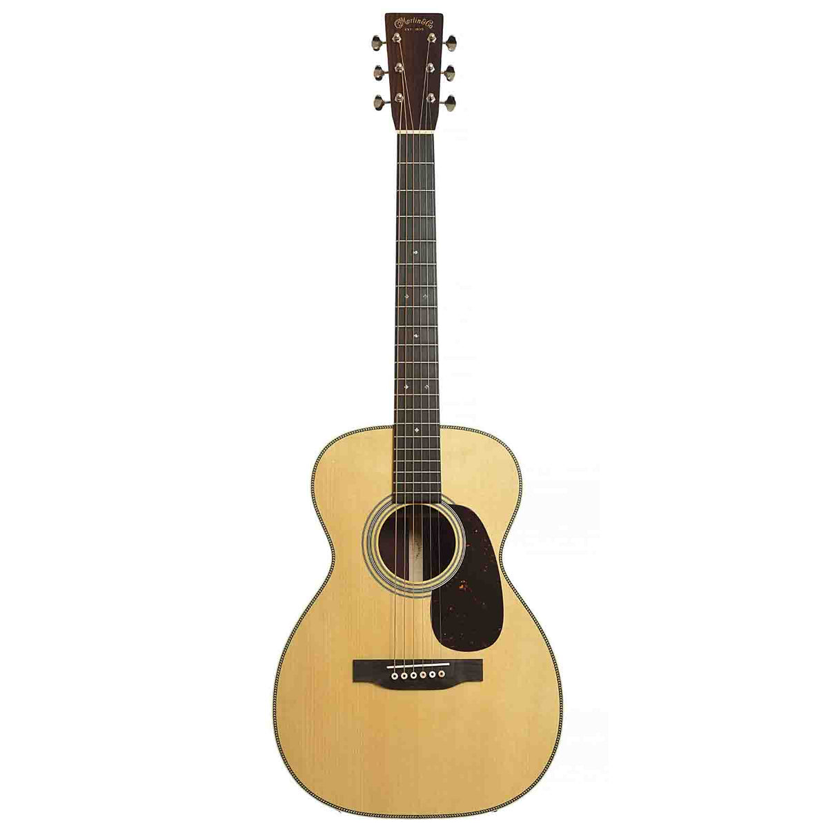 Full Front of Martin Custom Shop 0-28 Acoustic Guitar & Case