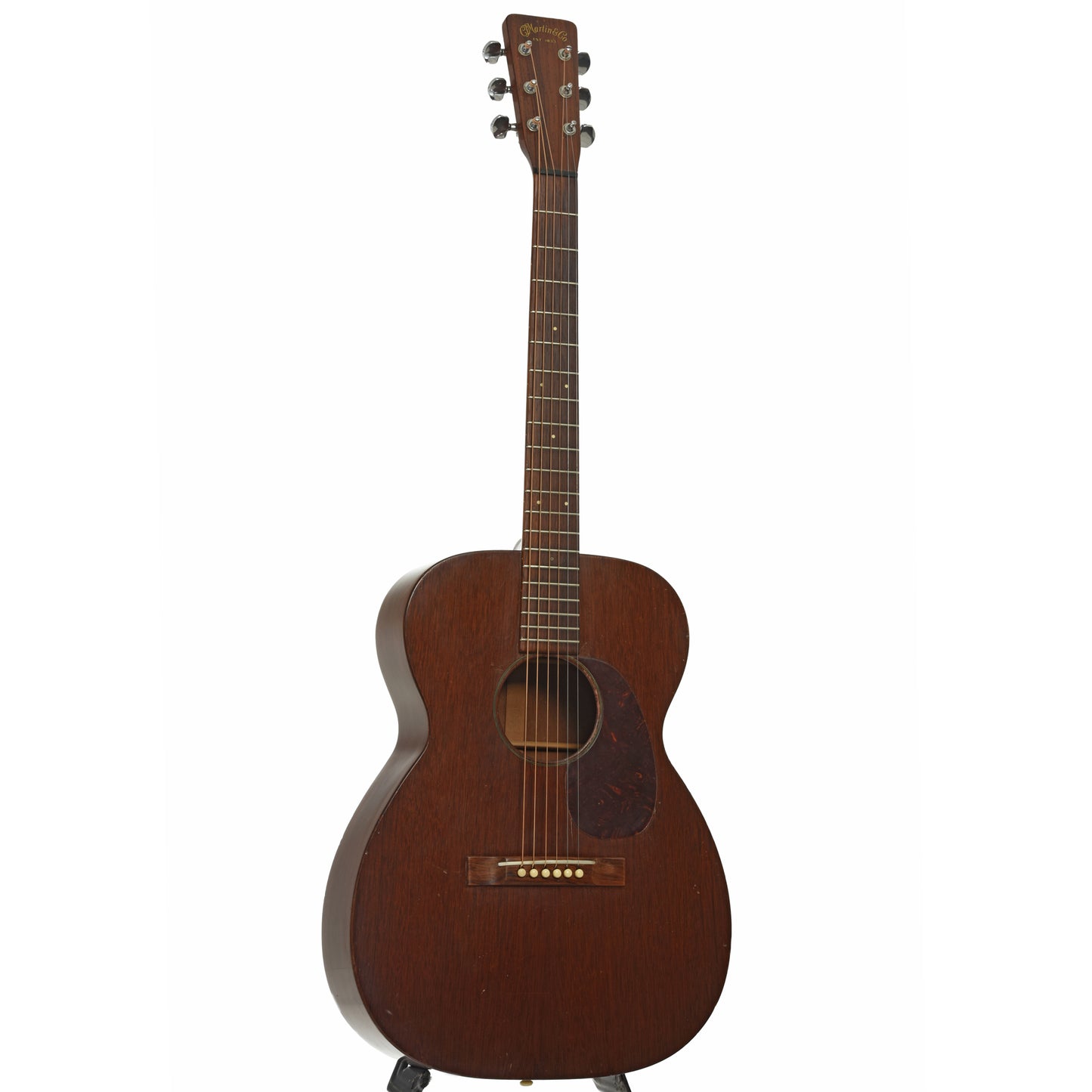 Full front and side of Martin 00-17 Acoustic Guitar 