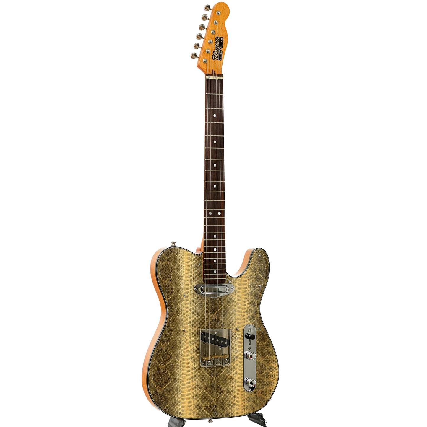 Full front and side of Wagner Snakeskin T Electric Guitar
