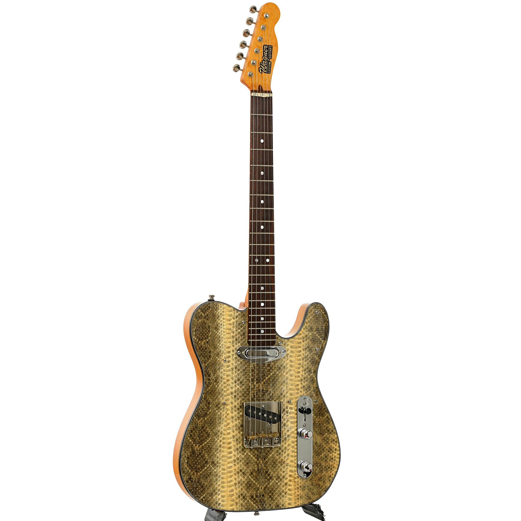 Full front and side of Wagner Snakeskin T Electric Guitar