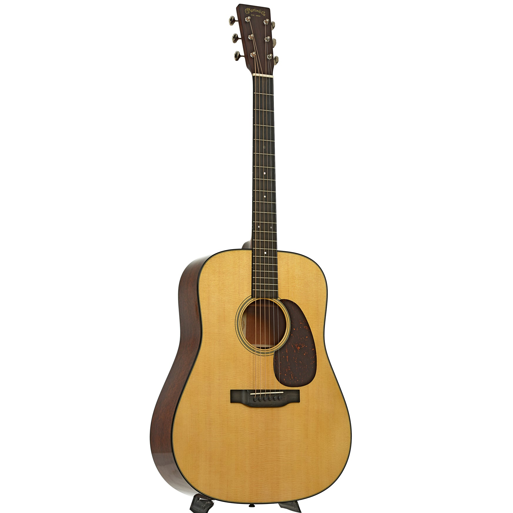 Full front and side of Martin D-18 Acoustic Guitar 