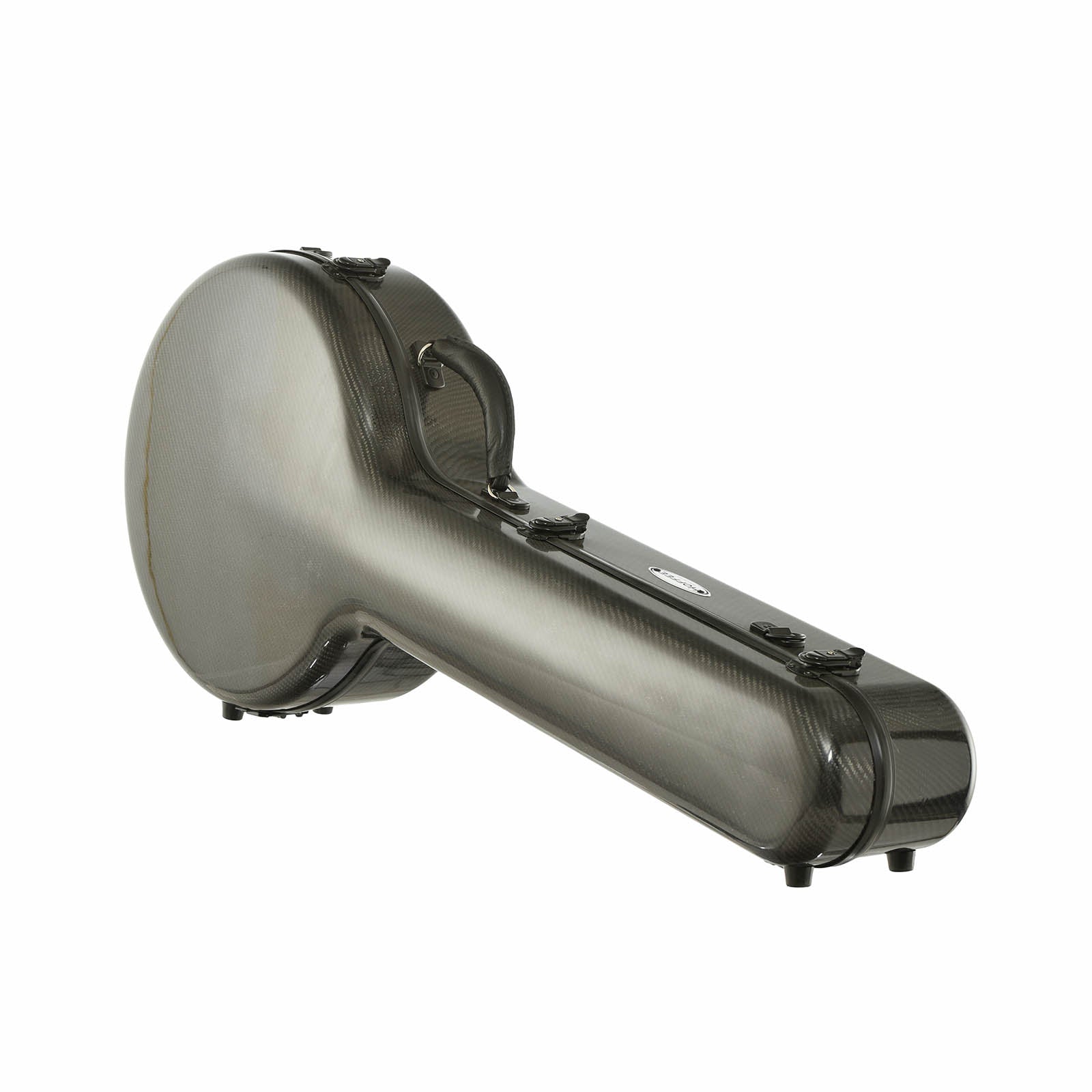 Image 1 of Hoffee Resonator Banjo Case - Smooth Black with Blue Lining
