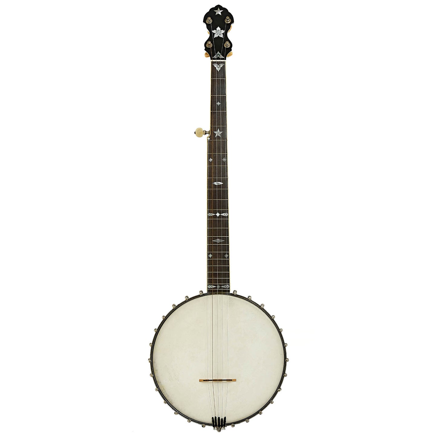 Full front of Fairbanks / Unger Conversion Open Back banjo