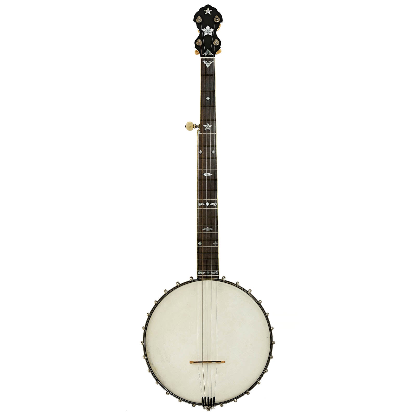 Full front of Fairbanks / Unger Conversion Open Back banjo