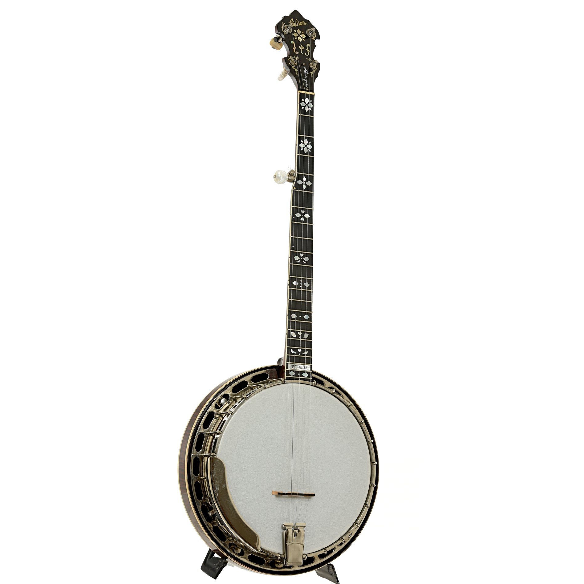 Full front and side of Gibson Earl Scruggs Standard Banjo 