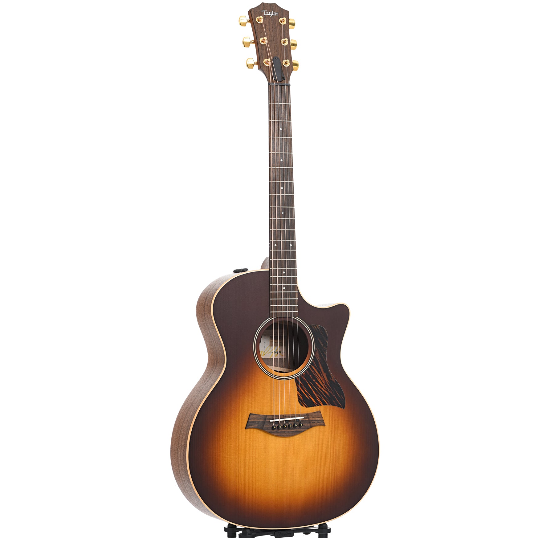 Full front and side of Taylor 50th Anniversary AD14ce-SB LTD Acoustic 