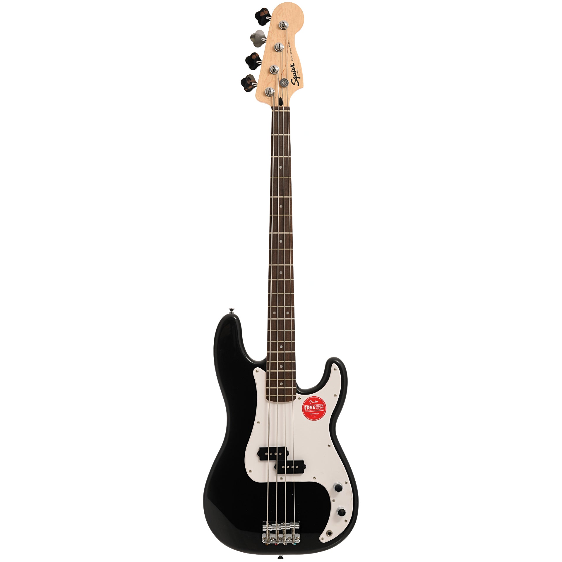 Full front of Squier Sonic Precision Bass, Black