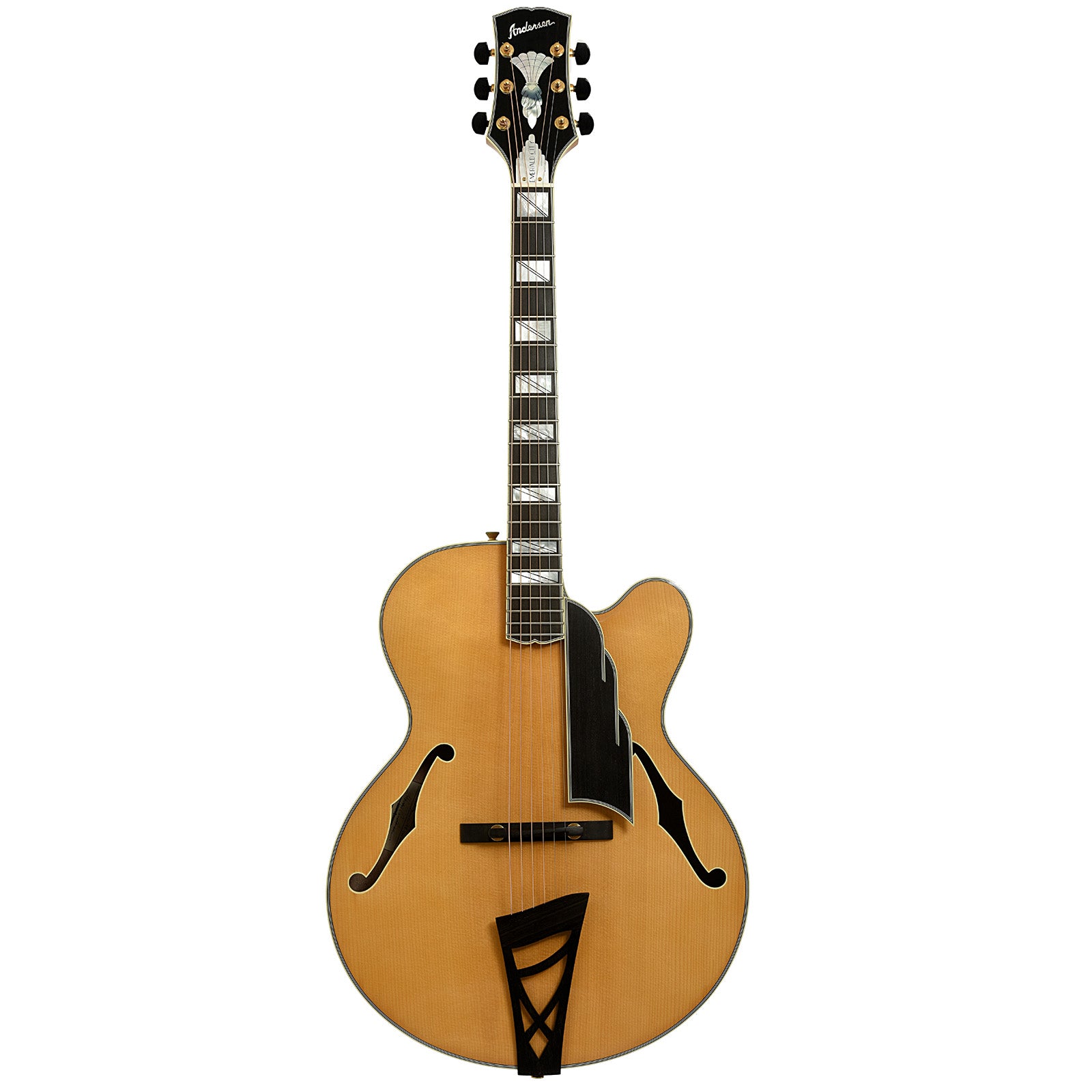 Full front of Andersen Emerald City Hollowbody Archtop Acoustic Guitar 
  
