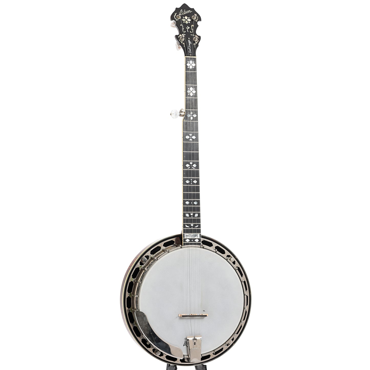 Full front and side of Gibson Earl Scruggs Standard Resonator Banjo (2002)