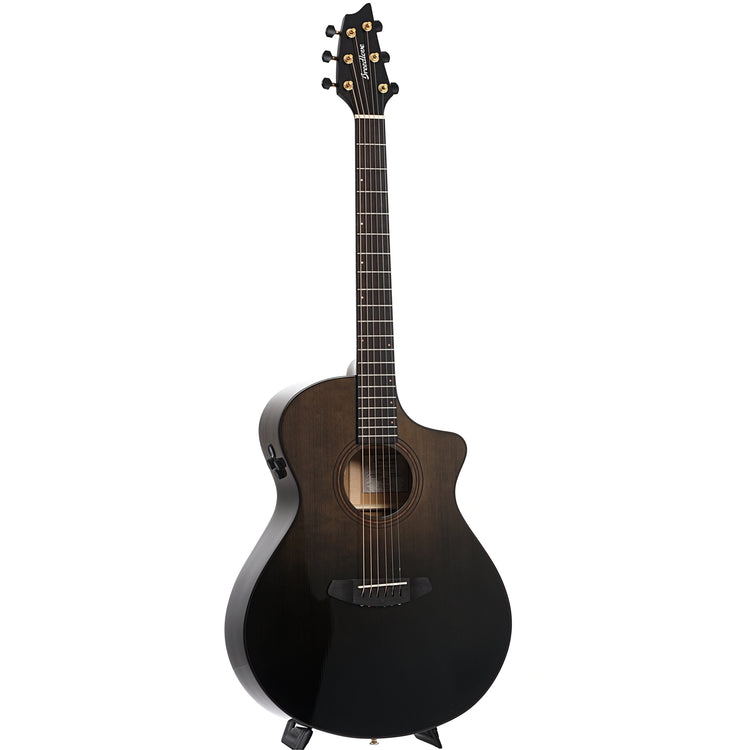 Full front and side of Breedlove Limited Edition Artista Pro Concert Black Dawn CE