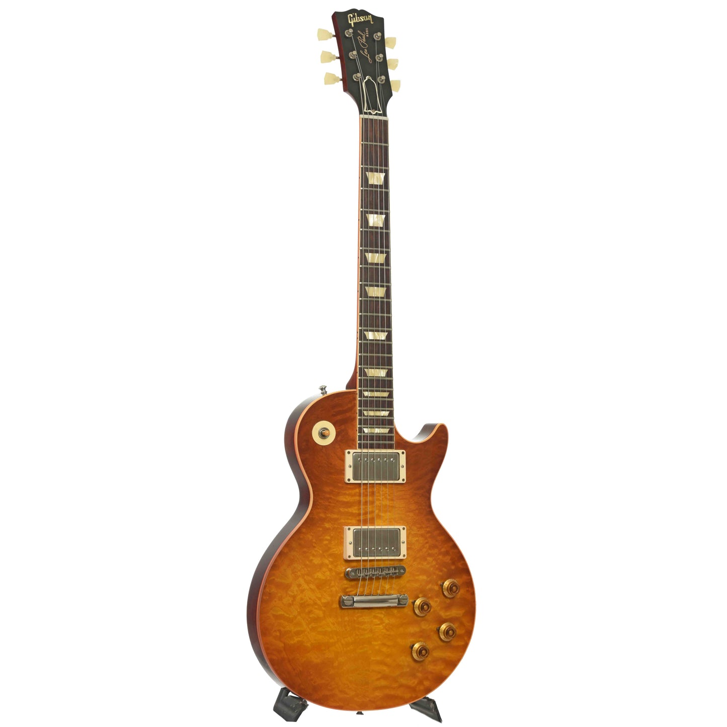 Full front and side of Gibson Custom Shop 60th Anniversary '59 Les Paul Standard Reissue Electric Guitar (2019)